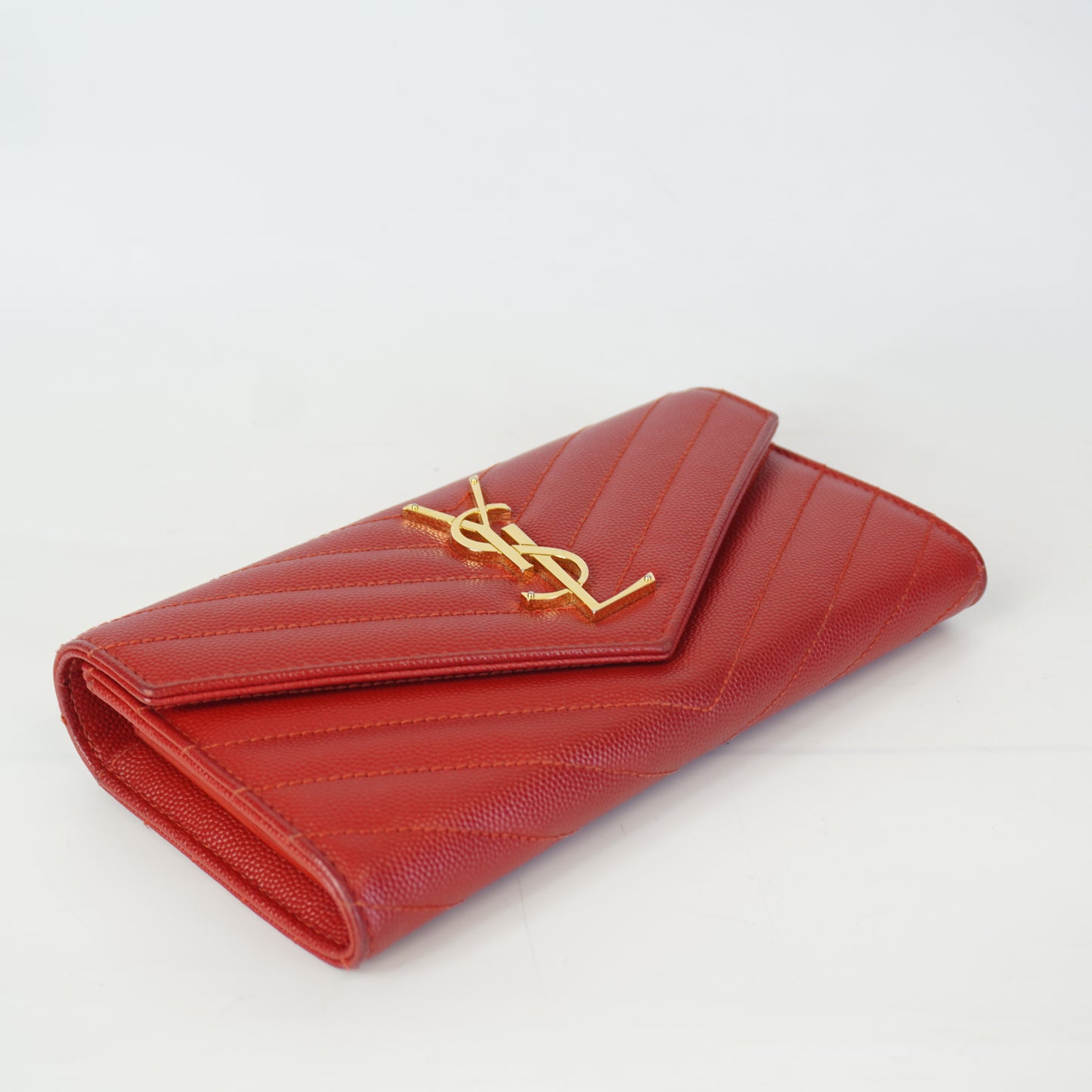 YSL	Cassandra Large Flap Wallet GHW