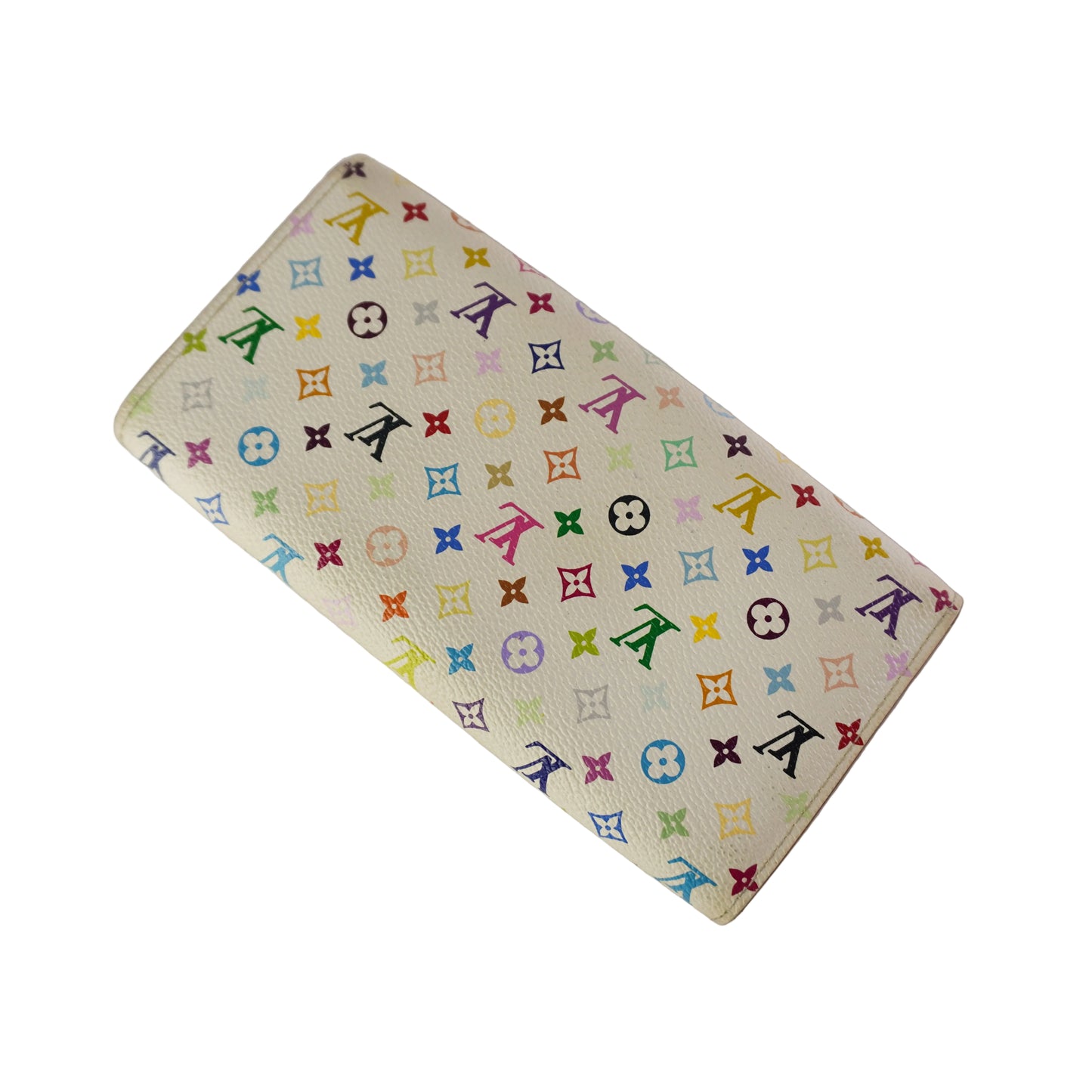 Louis Vuitton	White Multicolor Monogram Wallet