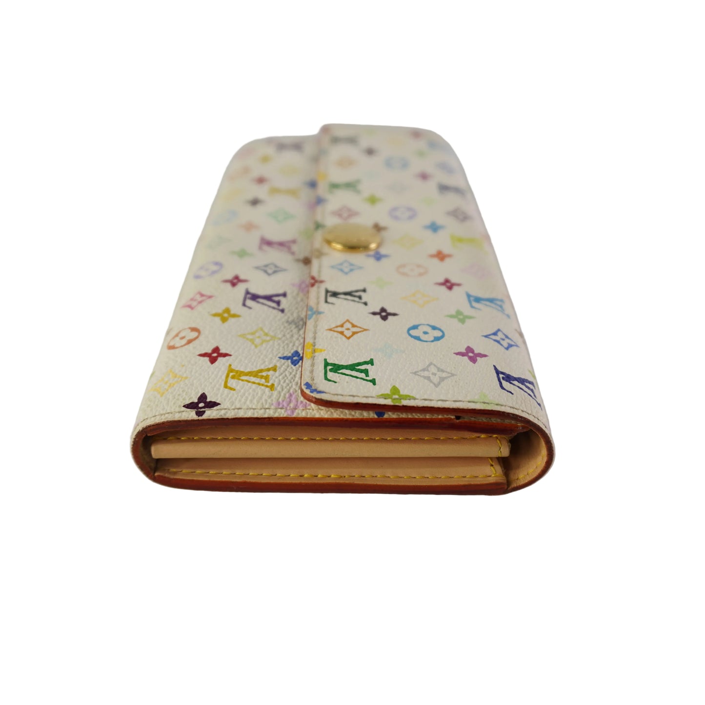 Louis Vuitton	White Multicolor Monogram Wallet