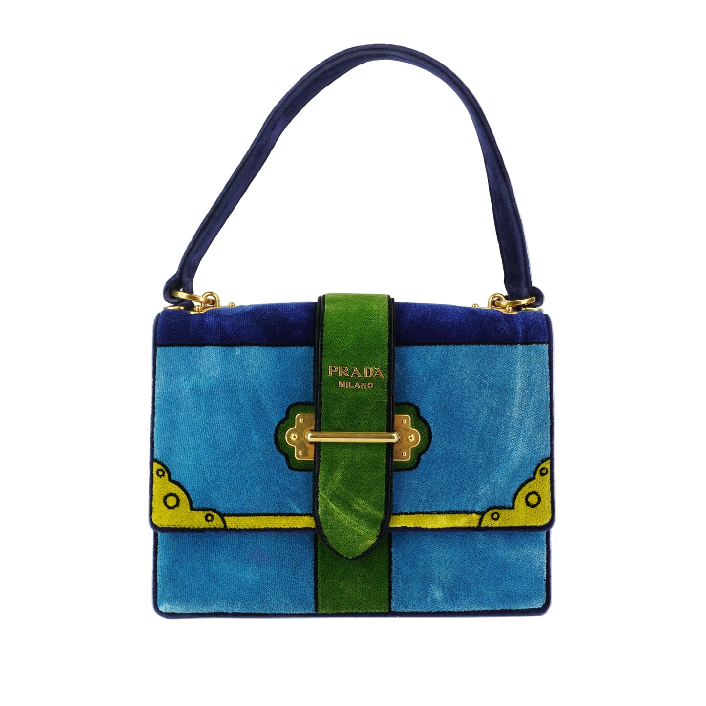 Prada	Azzurro Velvet Trompe Loeil Cahier