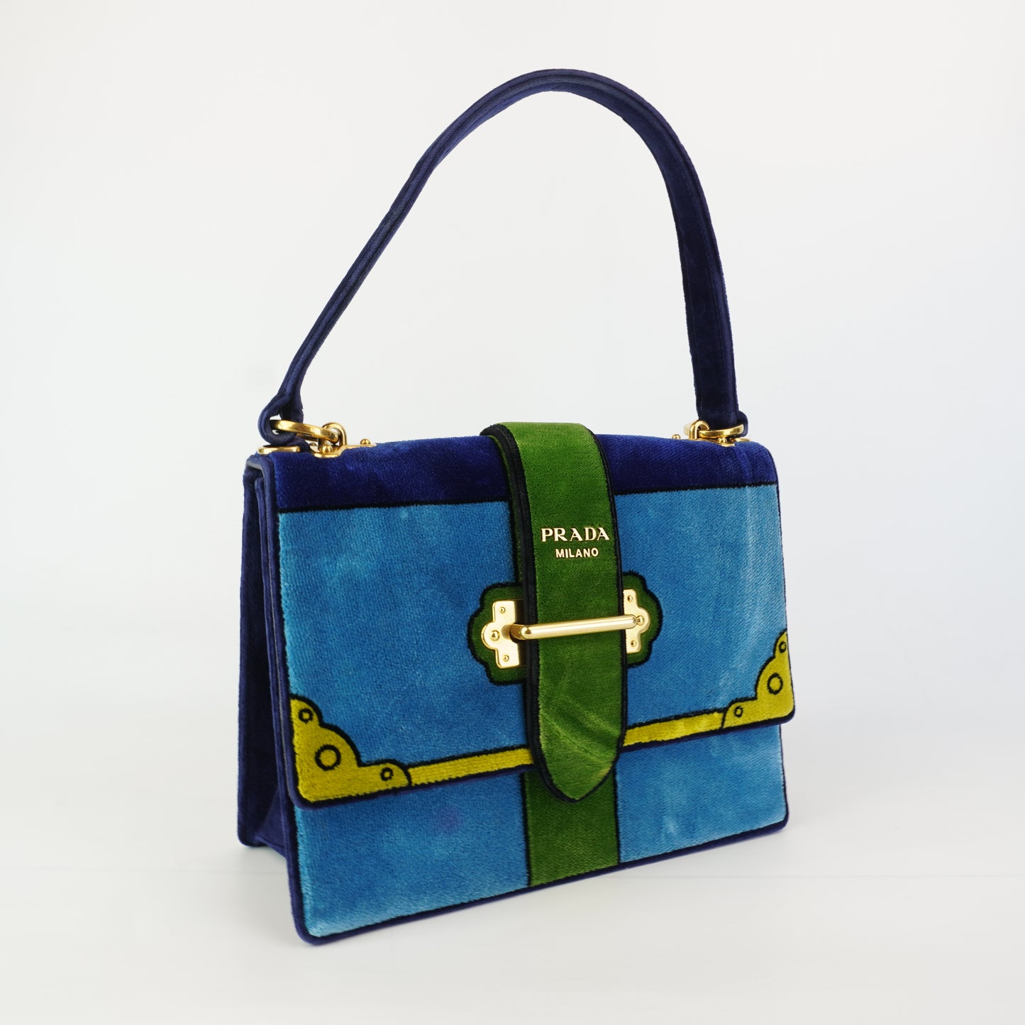 Prada	Azzurro Velvet Trompe Loeil Cahier