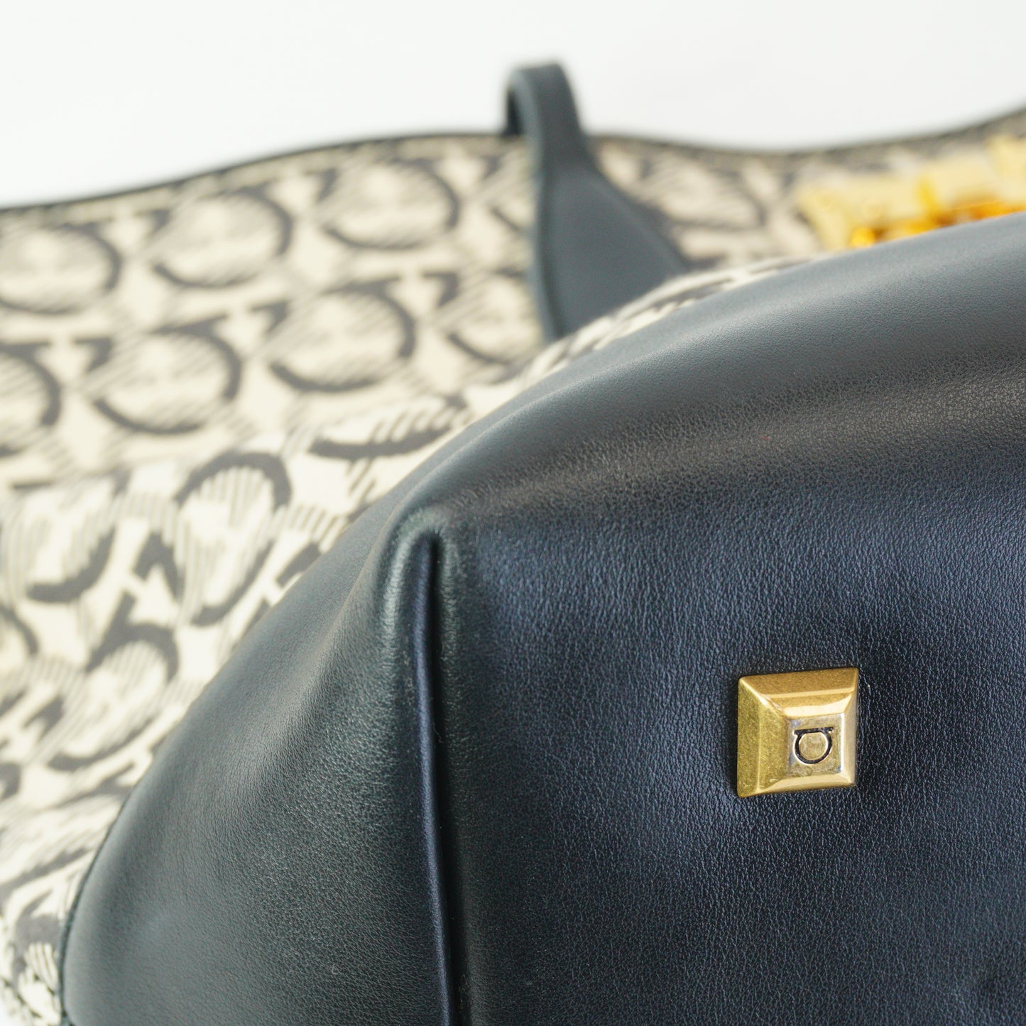 Salvatore Ferregamo  Studio Gancini Tote Medium GHW