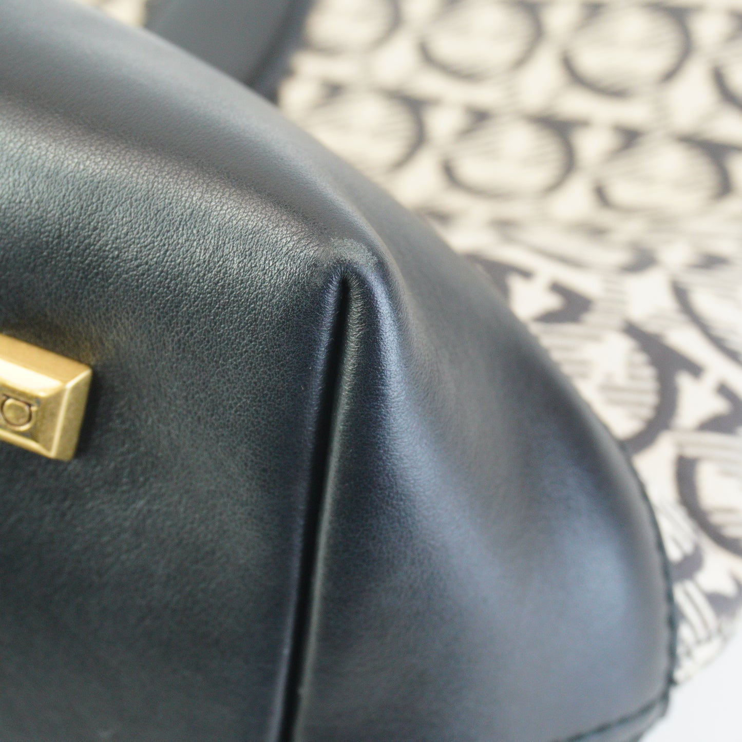 Salvatore Ferregamo  Studio Gancini Tote Medium GHW