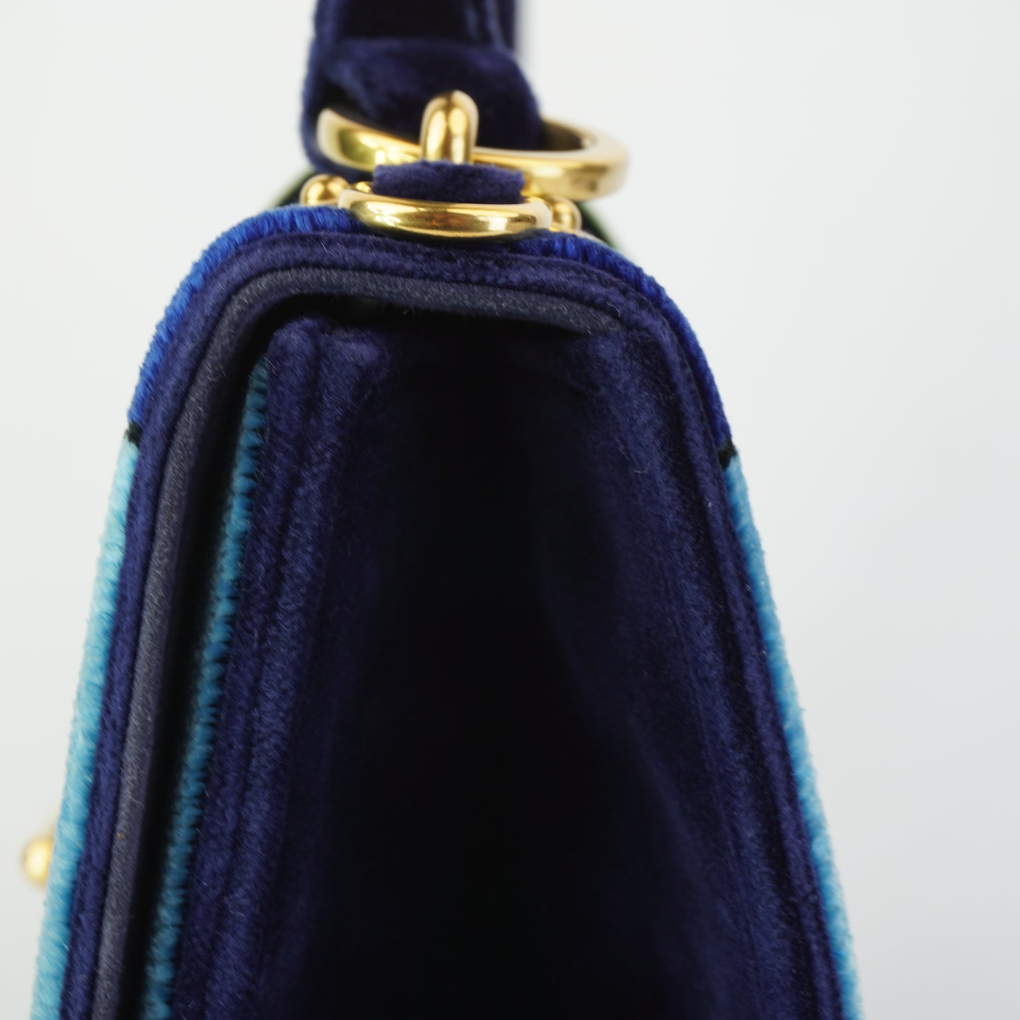 Prada	Azzurro Velvet Trompe Loeil Cahier