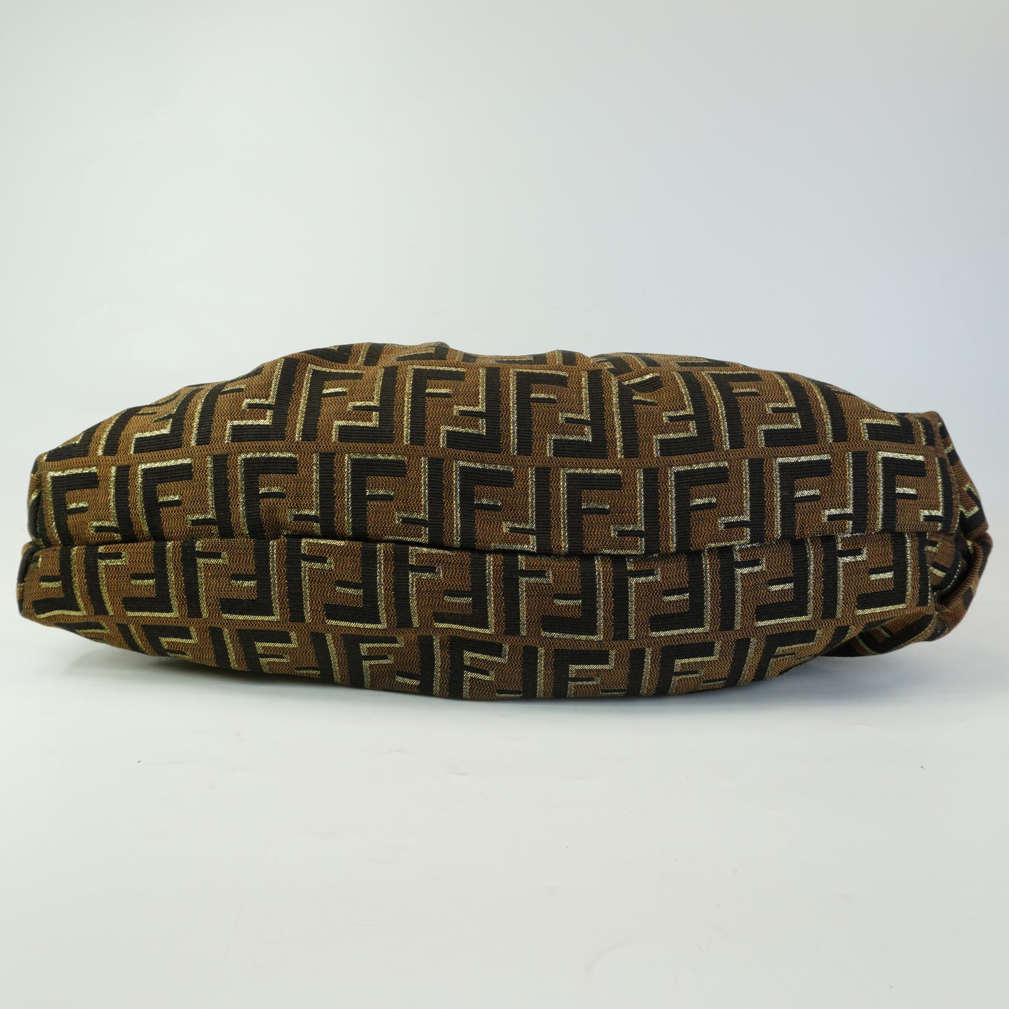Fendi zucca Chef Flap Shoulder Bag Dark Brown Medium GHW