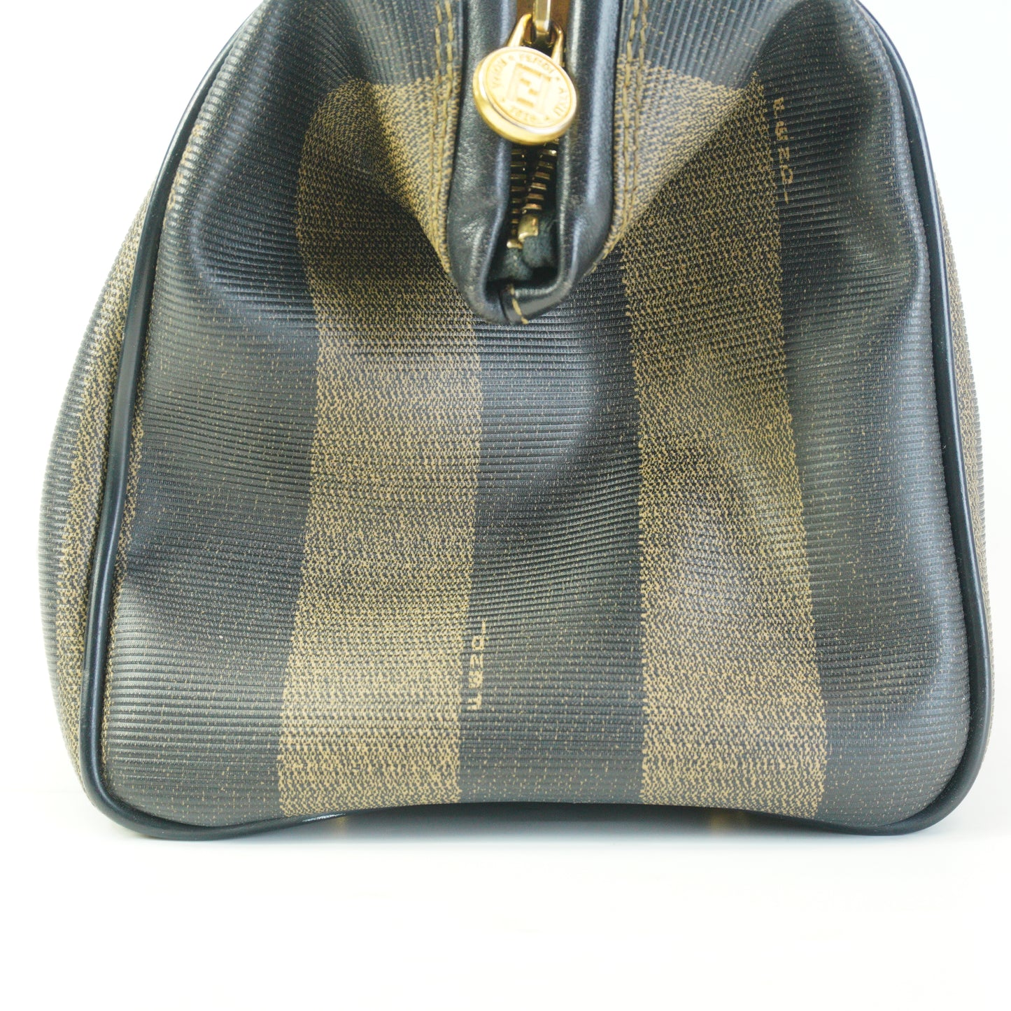 Fendi Vintage Pequin Mini Boston Bag Black  Medium GHW