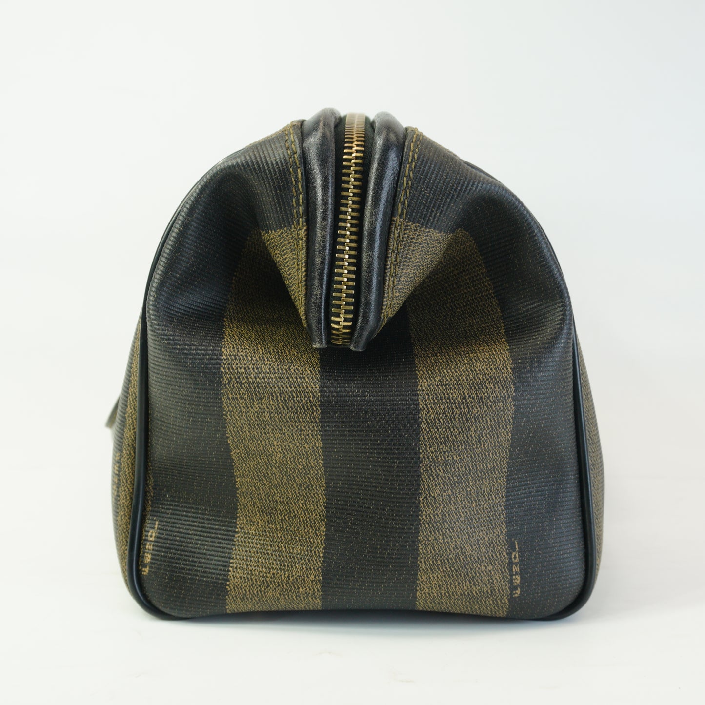 Fendi Vintage Pequin Mini Boston Bag Black  Medium GHW