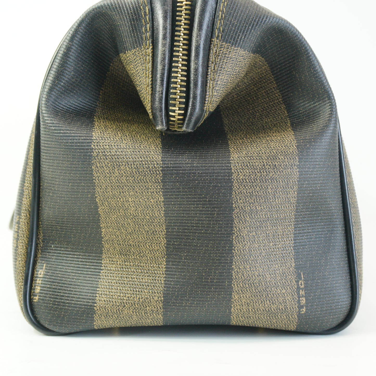 Fendi Vintage Pequin Mini Boston Bag Black  Medium GHW
