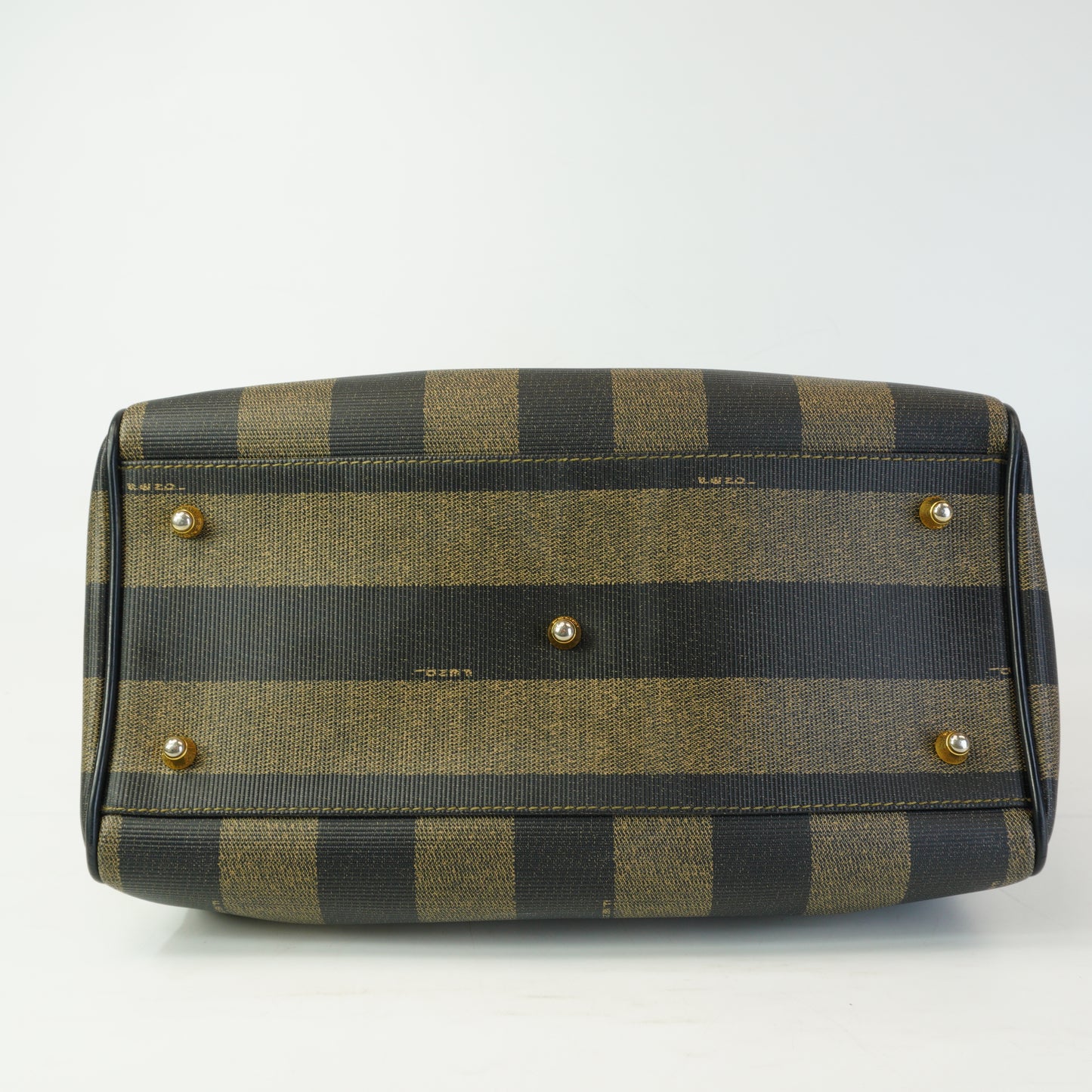 Fendi Vintage Pequin Mini Boston Bag Black  Medium GHW