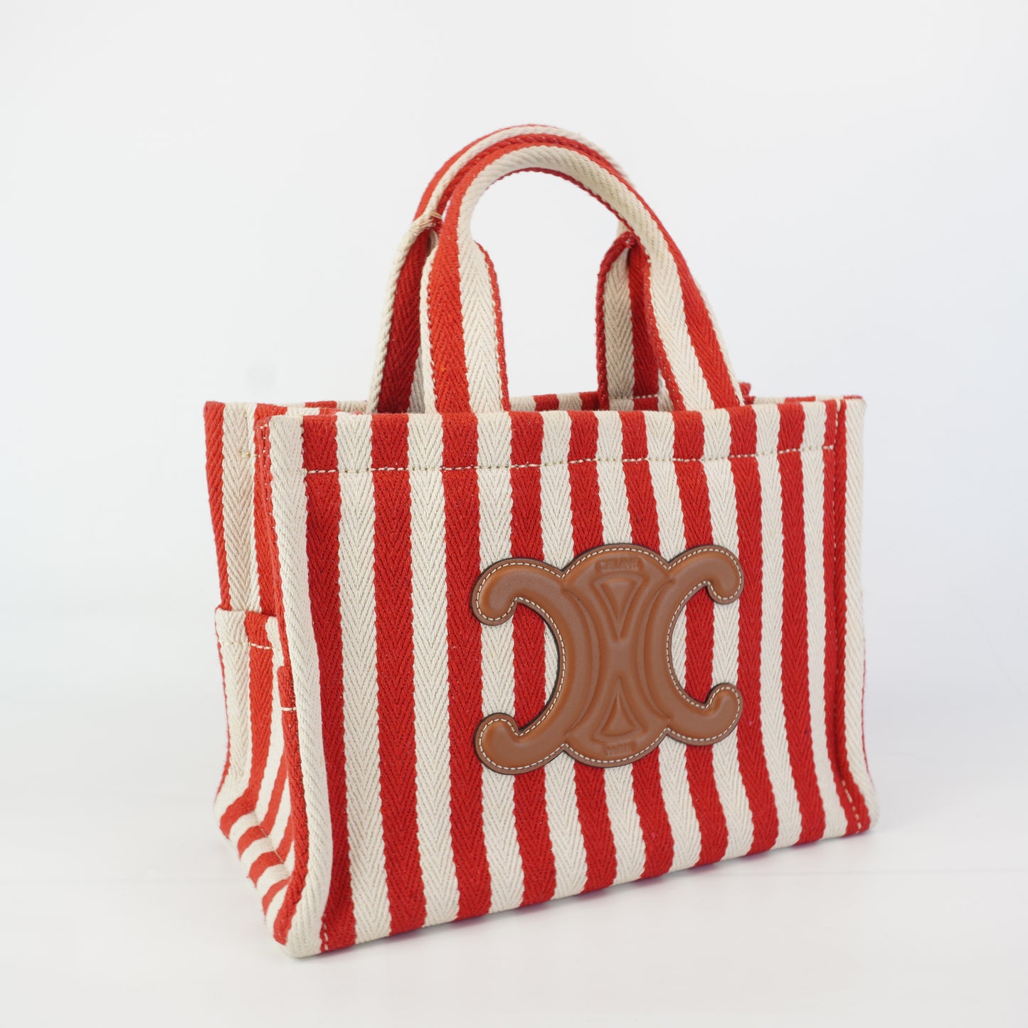 Celine	Tote Stripe Red/White