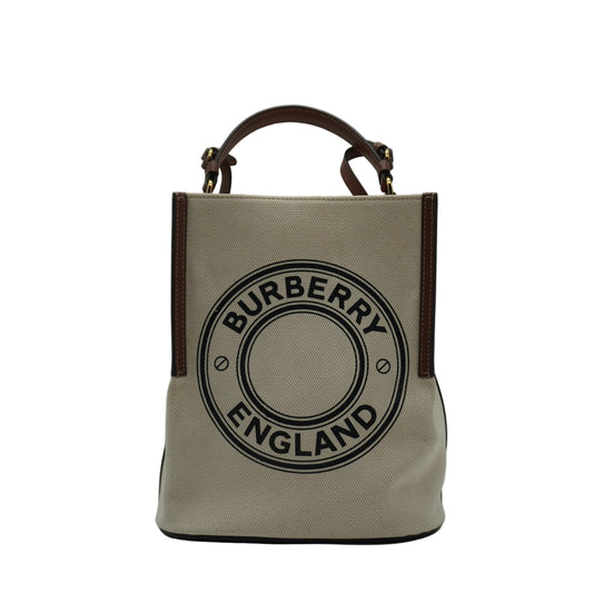 Burberry	Small Peggy Canvas Bucket Bag GHW