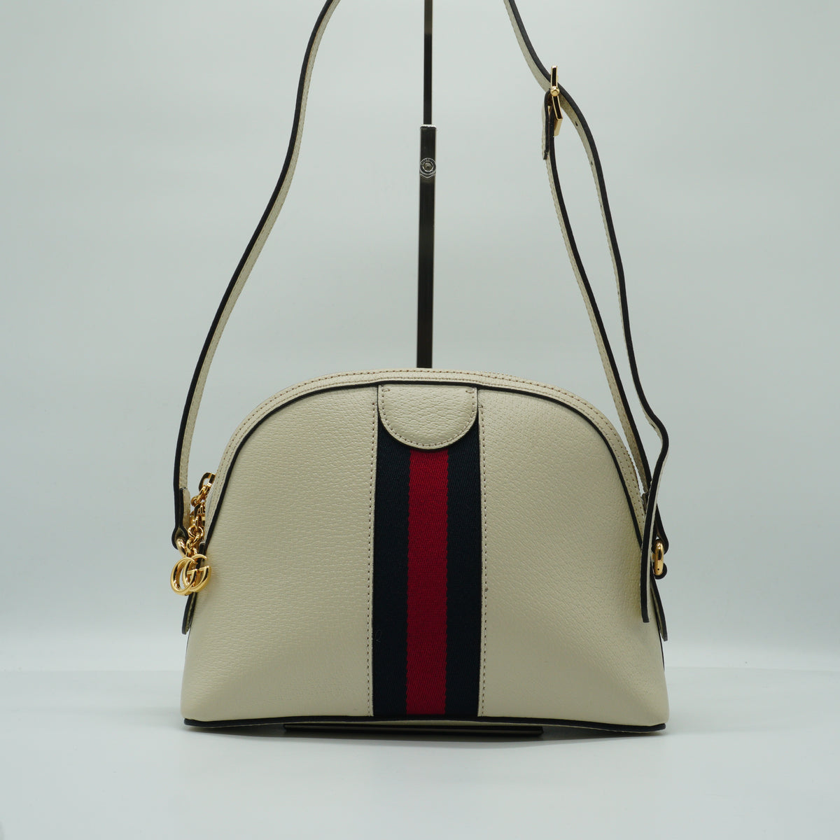Gucci OphidiaSmall Dome Shoulder Bag White GHW