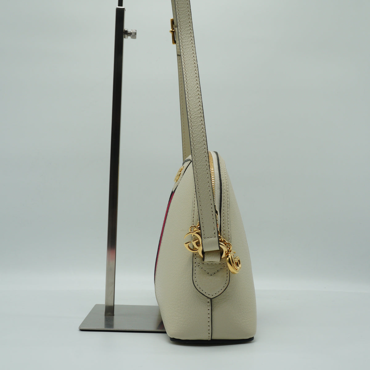 Gucci OphidiaSmall Dome Shoulder Bag White GHW