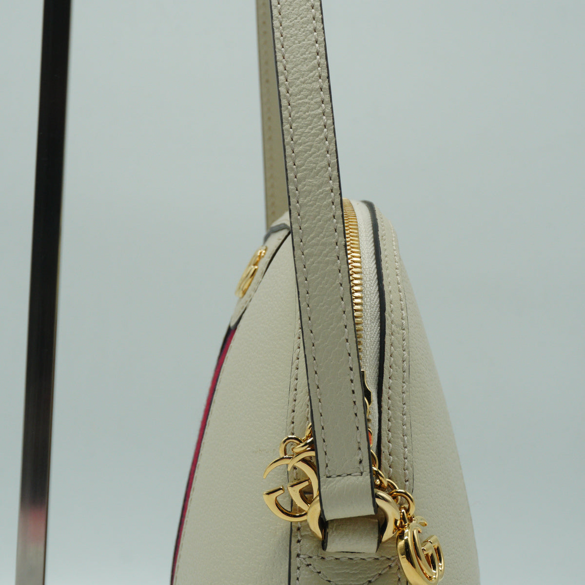 Gucci OphidiaSmall Dome Shoulder Bag White GHW