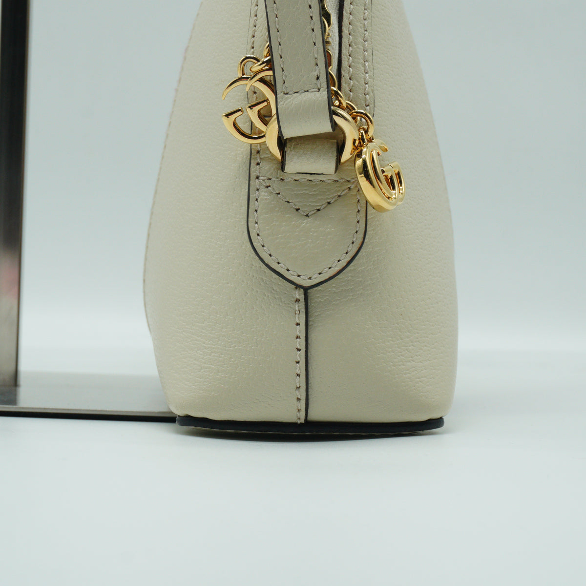 Gucci OphidiaSmall Dome Shoulder Bag White GHW