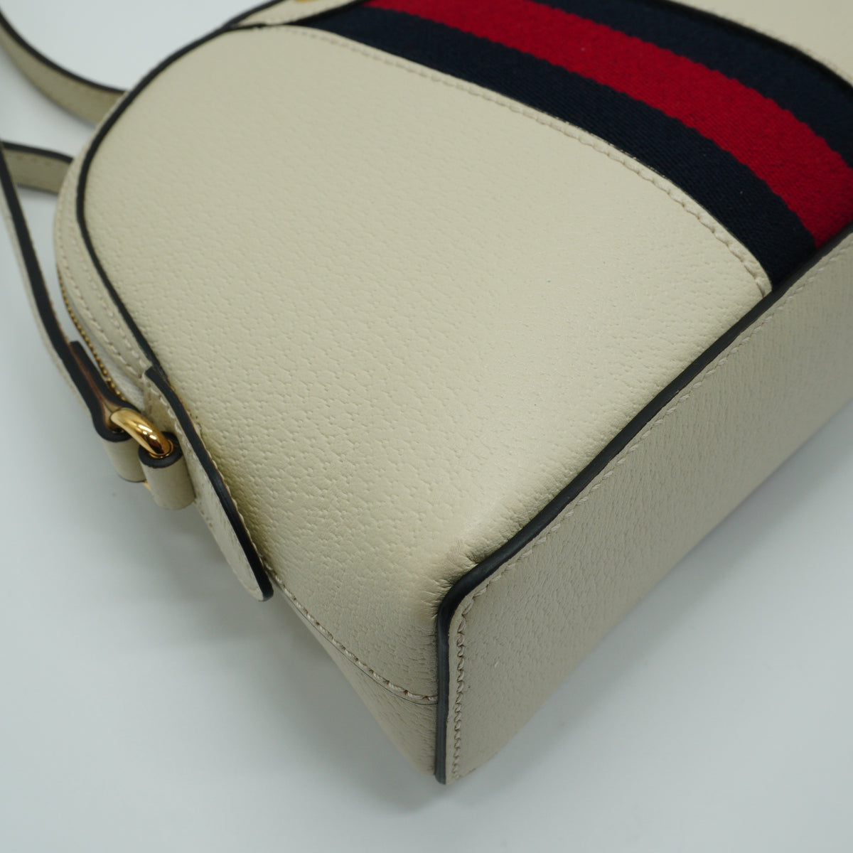 Gucci OphidiaSmall Dome Shoulder Bag White GHW