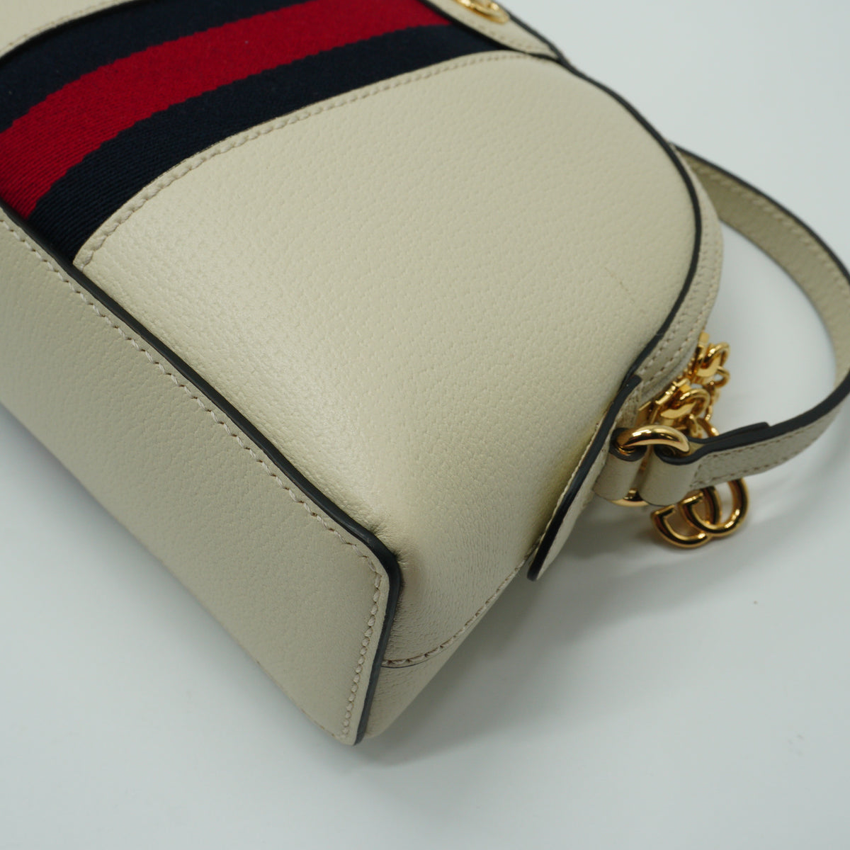 Gucci OphidiaSmall Dome Shoulder Bag White GHW