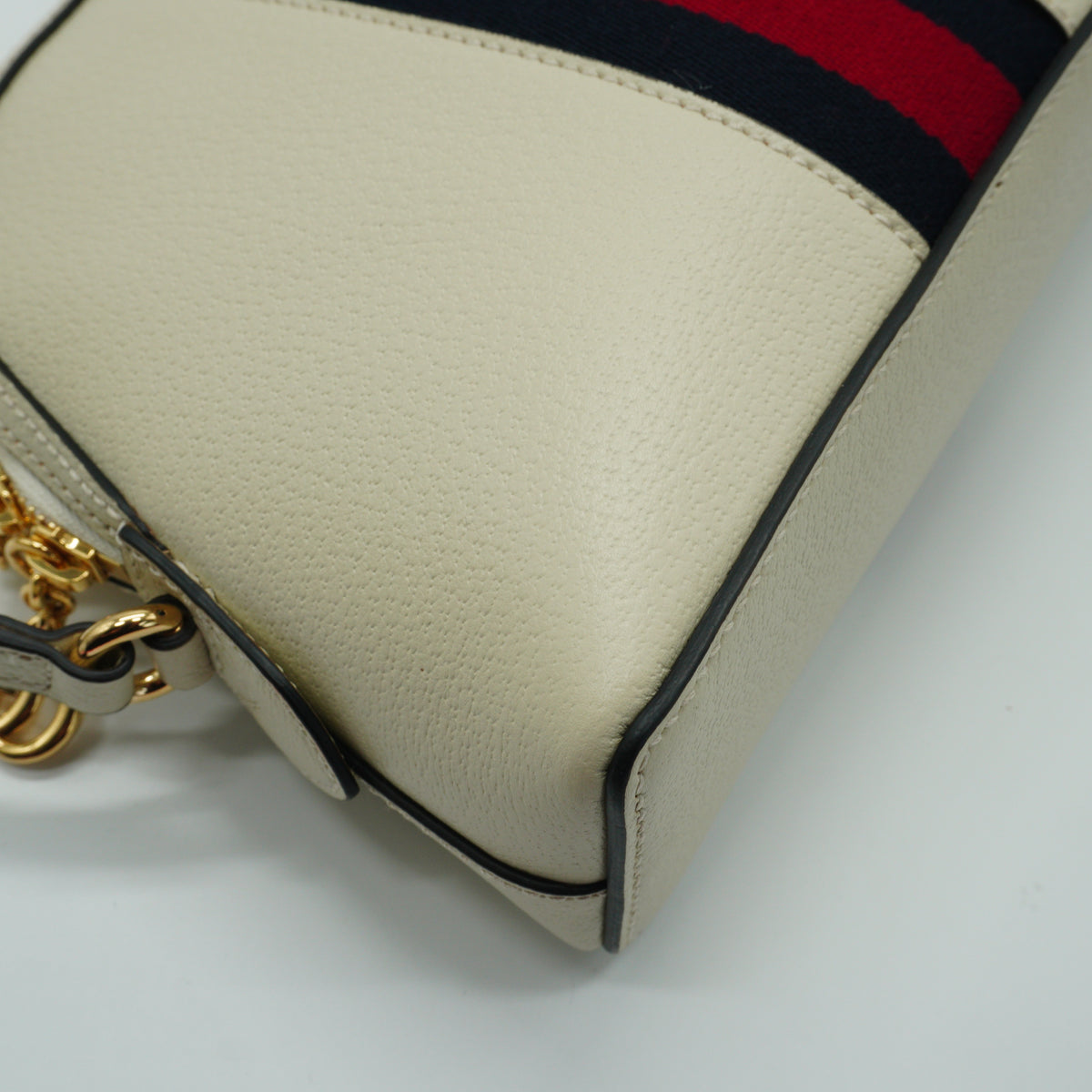 Gucci OphidiaSmall Dome Shoulder Bag White GHW