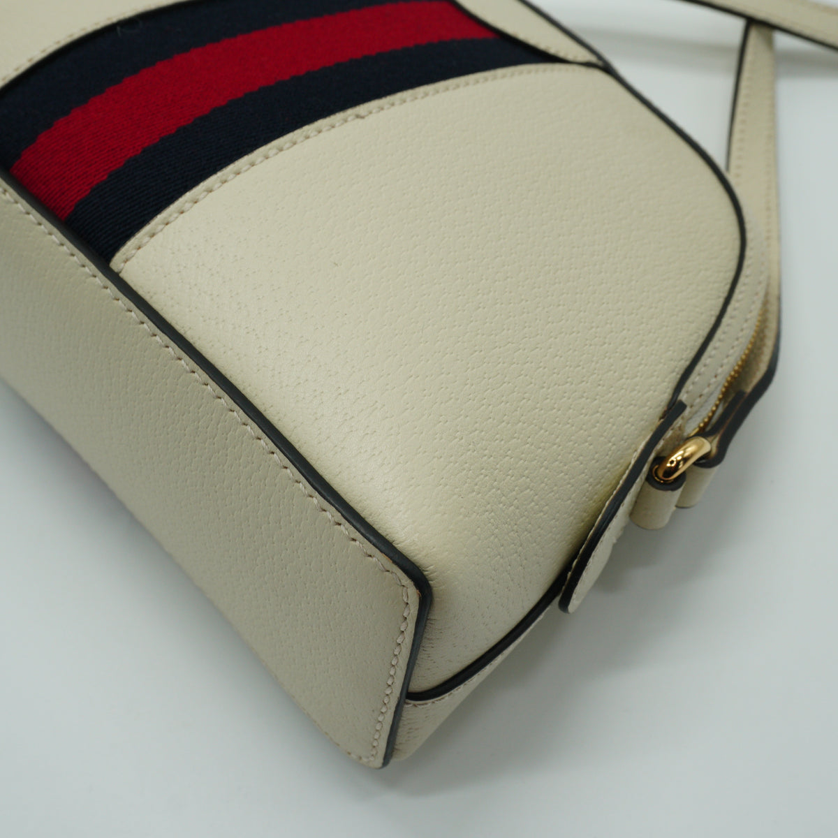 Gucci OphidiaSmall Dome Shoulder Bag White GHW