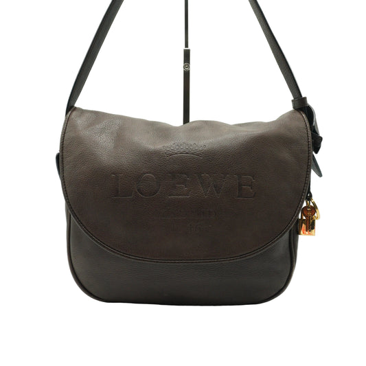 Loewe Heritage Shoulder Bag Brown Small GHW