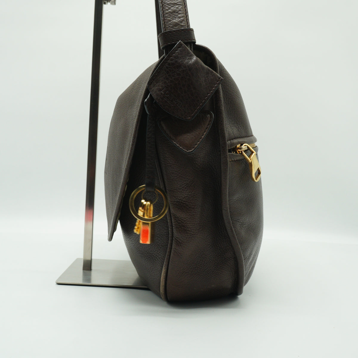Loewe Heritage Shoulder Bag Brown Small GHW
