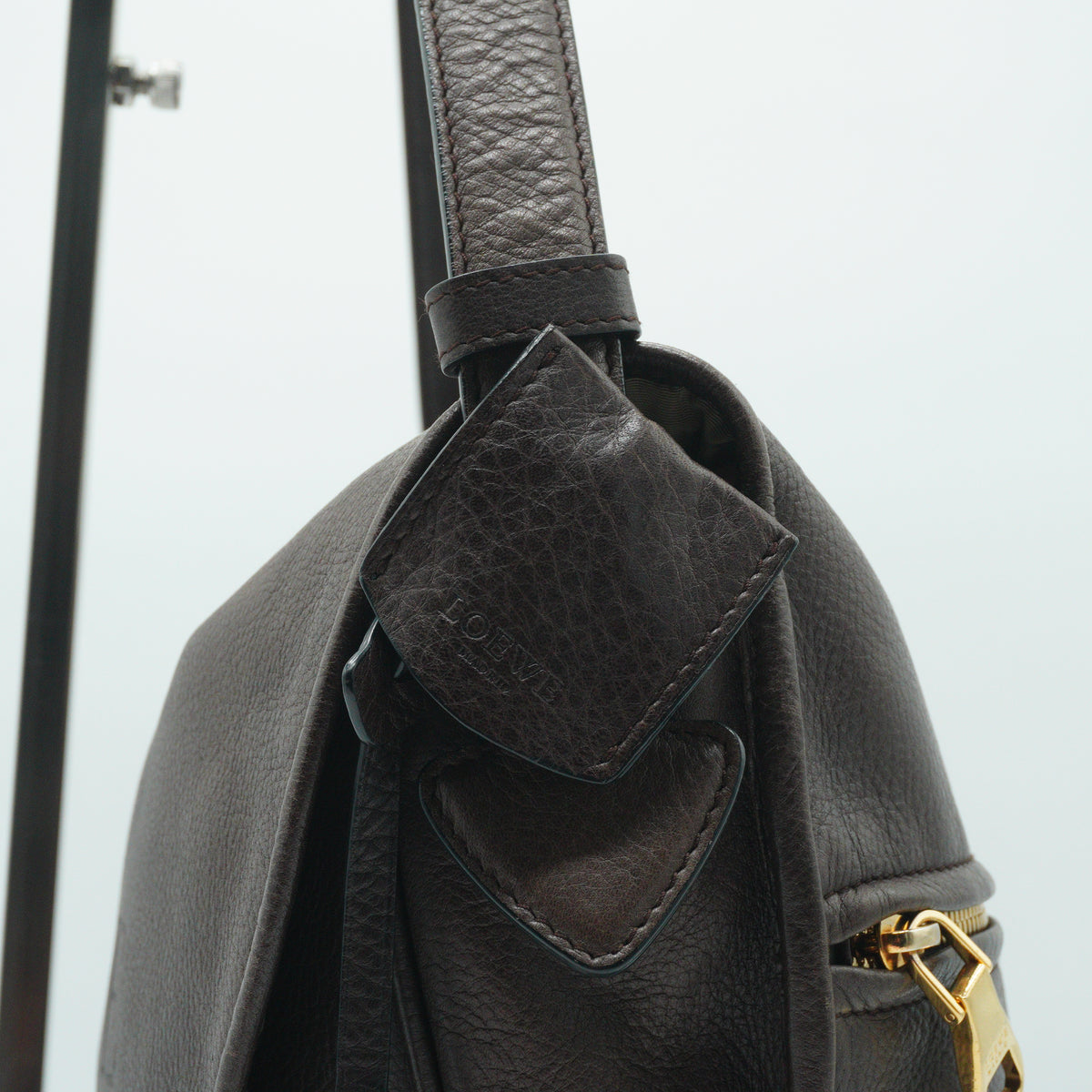 Loewe Heritage Shoulder Bag Brown Small GHW
