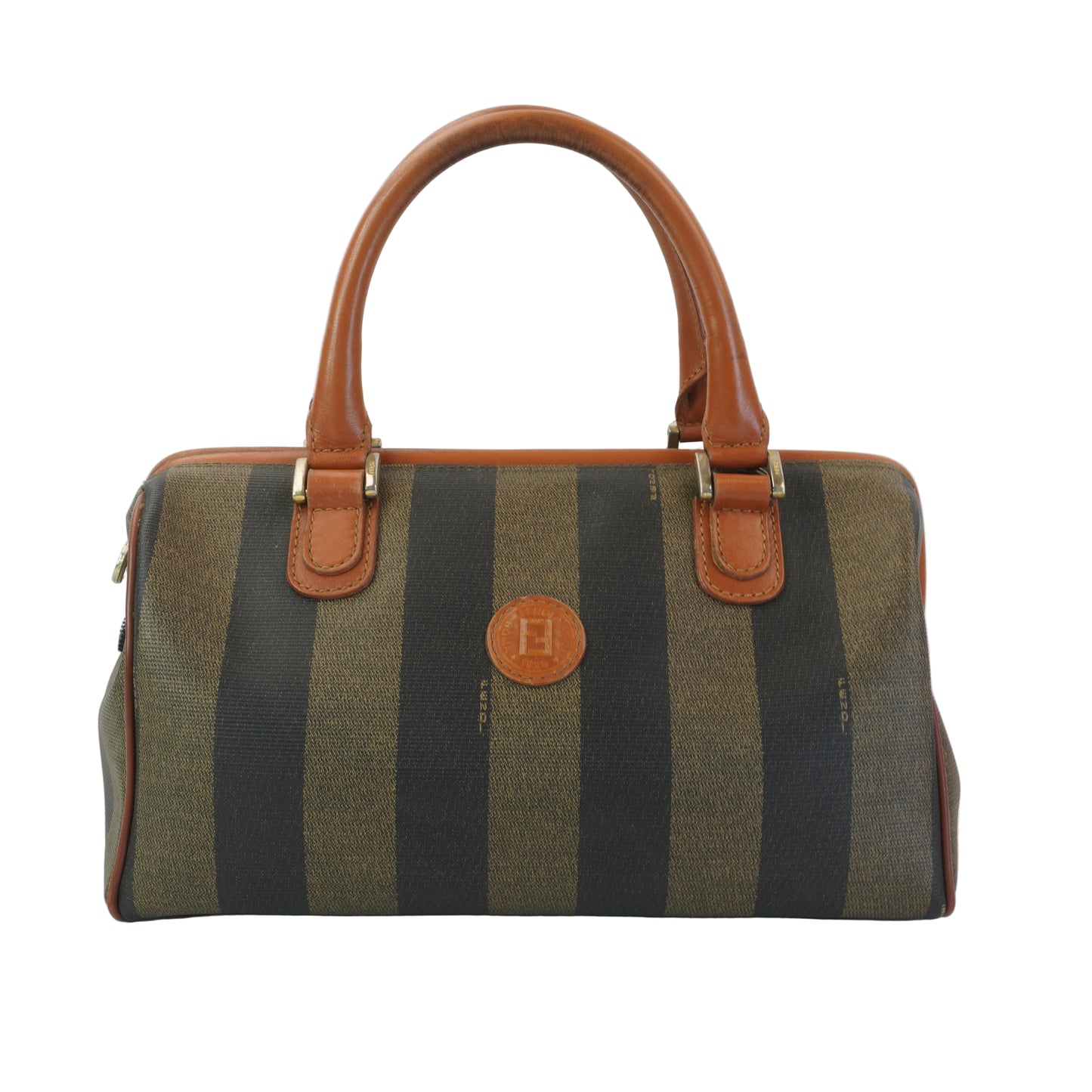 Fendi Pequin Boston Bag GHW Medium
