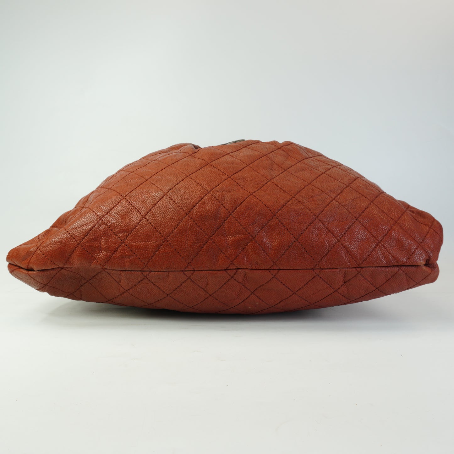 Chanel Elastic CC Shoulder Bag Brown Large SHW