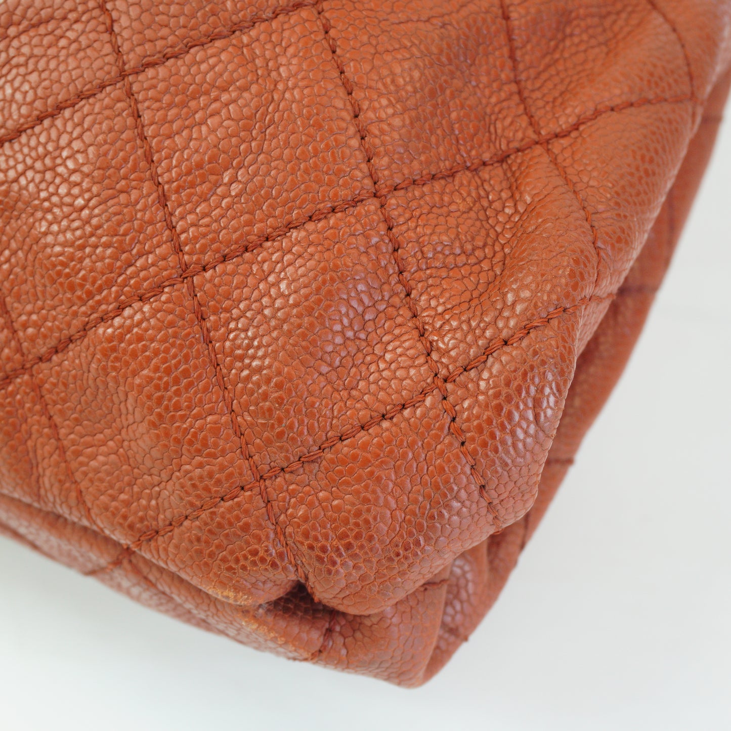 Chanel Elastic CC Shoulder Bag Brown Large SHW