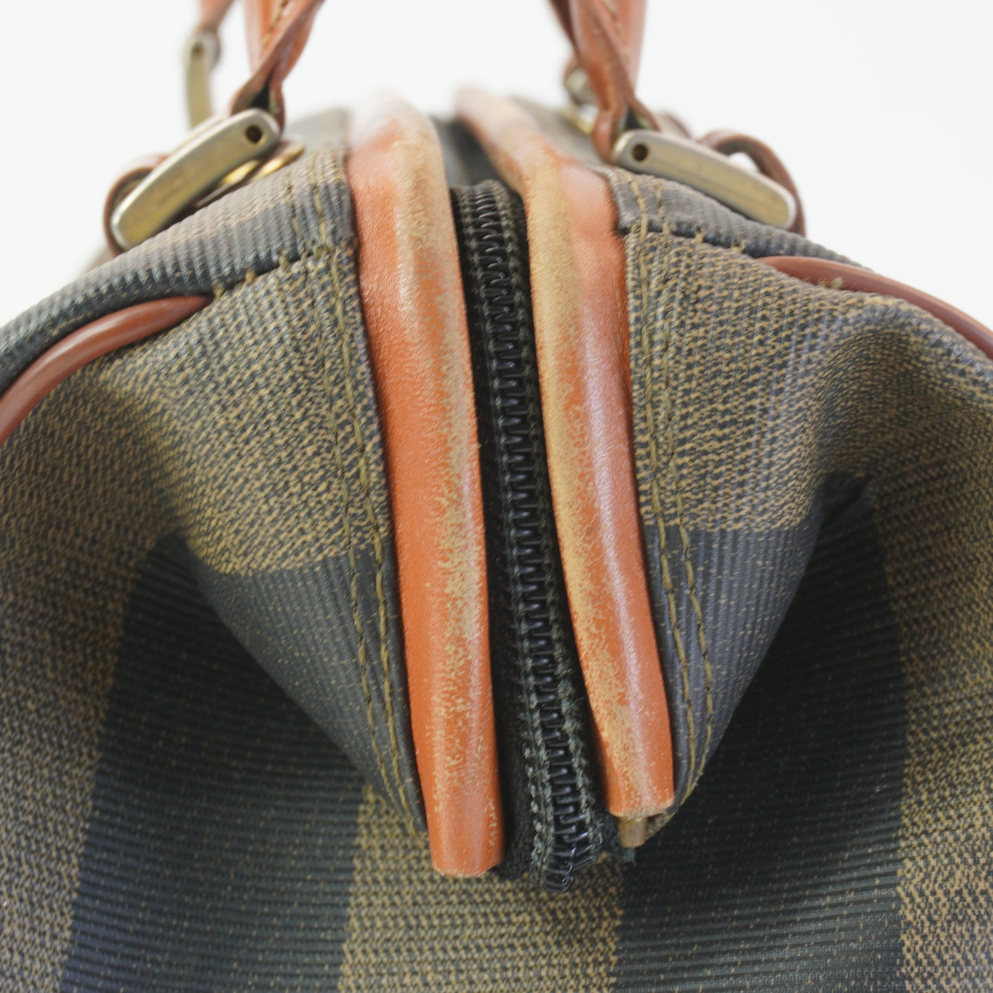 Fendi Pequin Boston Bag GHW Medium