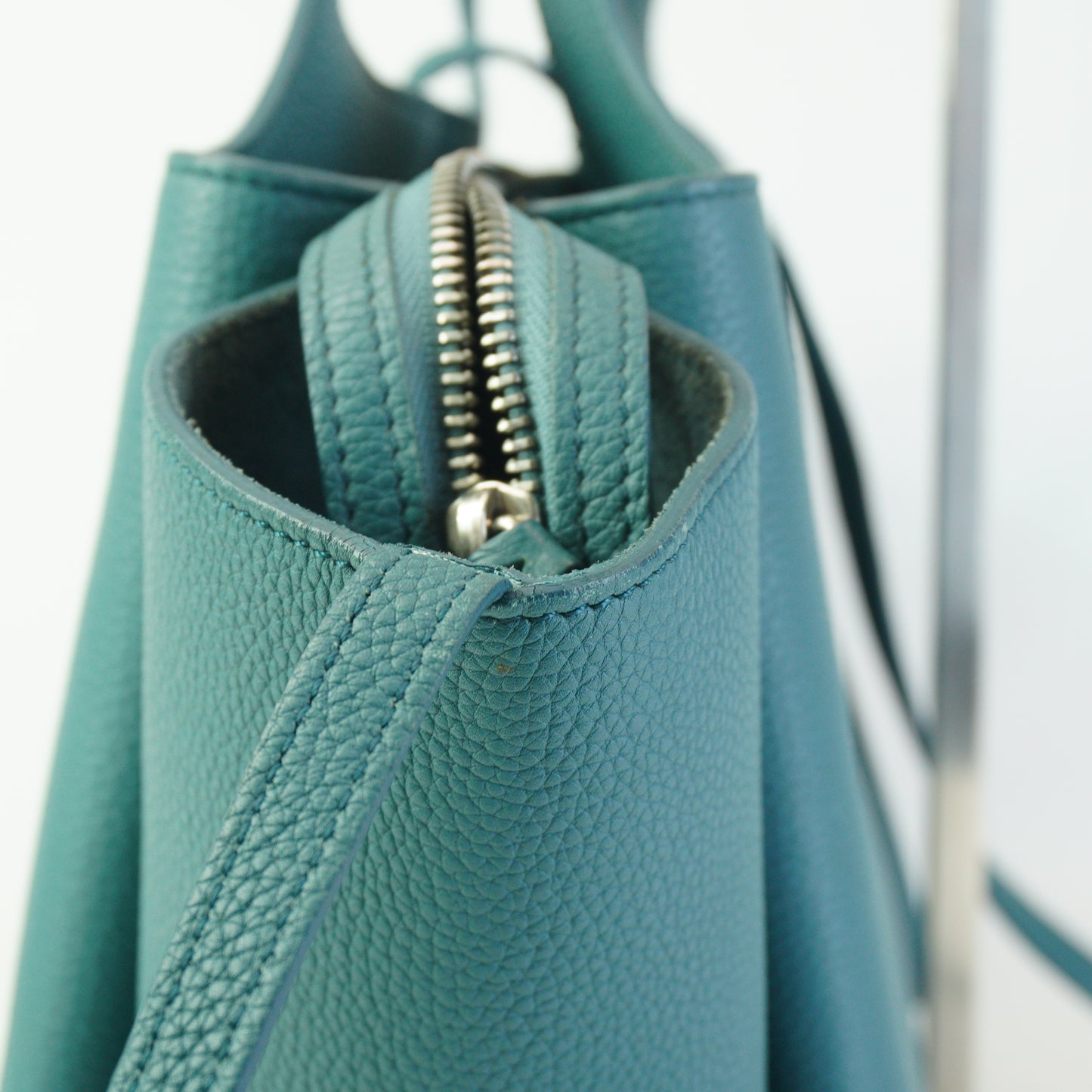Celine Tri-fold Shoulde Bag Steel Blue Medium SHW