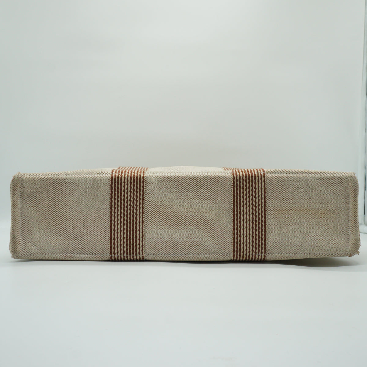 Hermes Herline Large Canvas Beige Tote Bag SHW