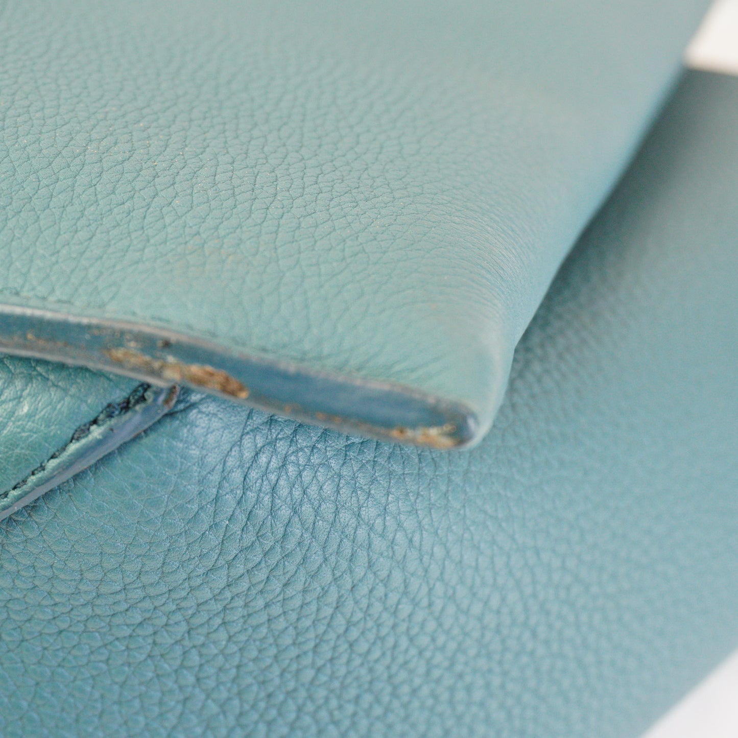 Celine Tri-fold Shoulde Bag Steel Blue Medium SHW