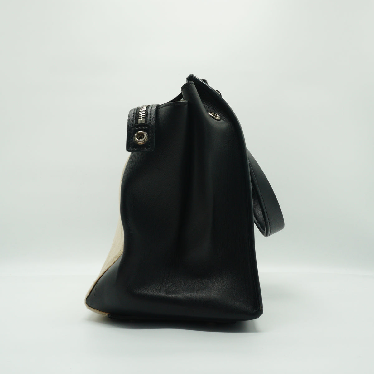 Celine Edge Black and Beige Large Bag SHW