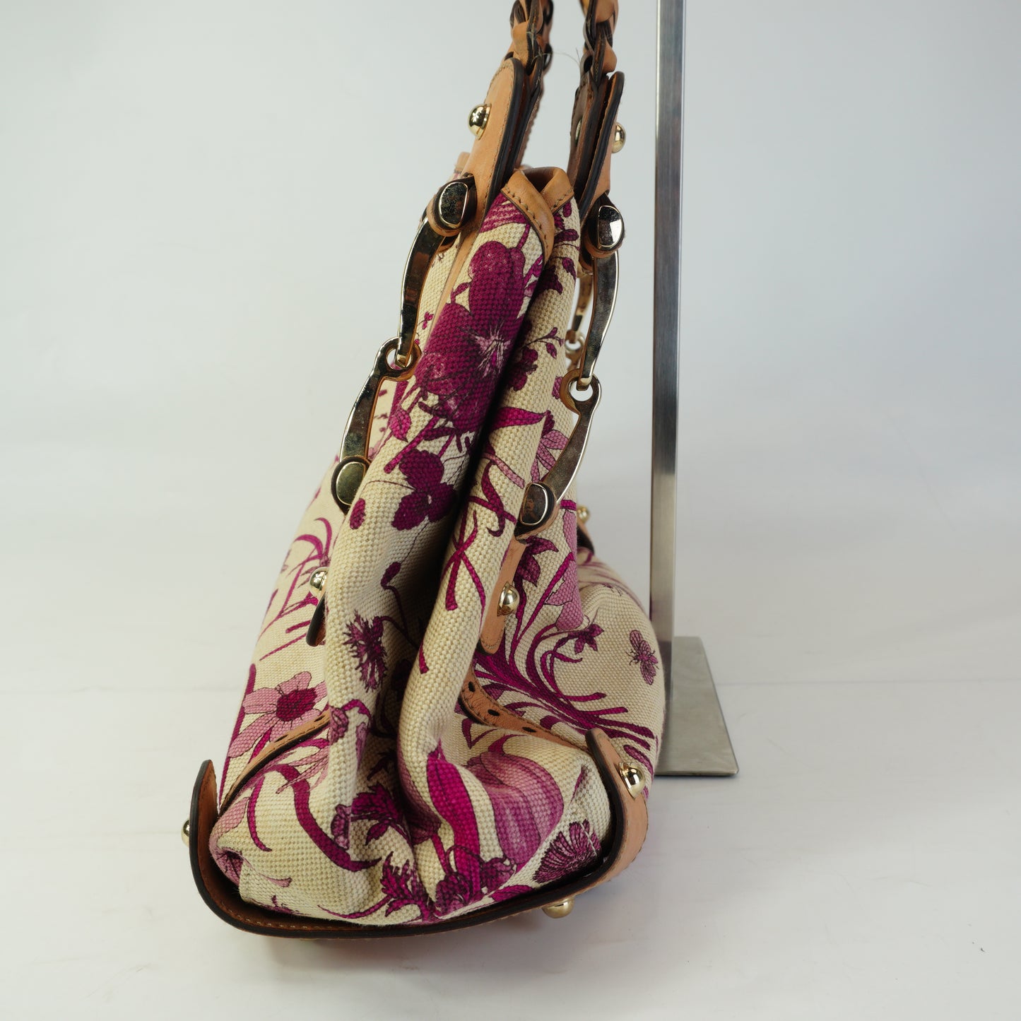 Gucci Pelham Floral Canvas Hobo Bag Medium GHW