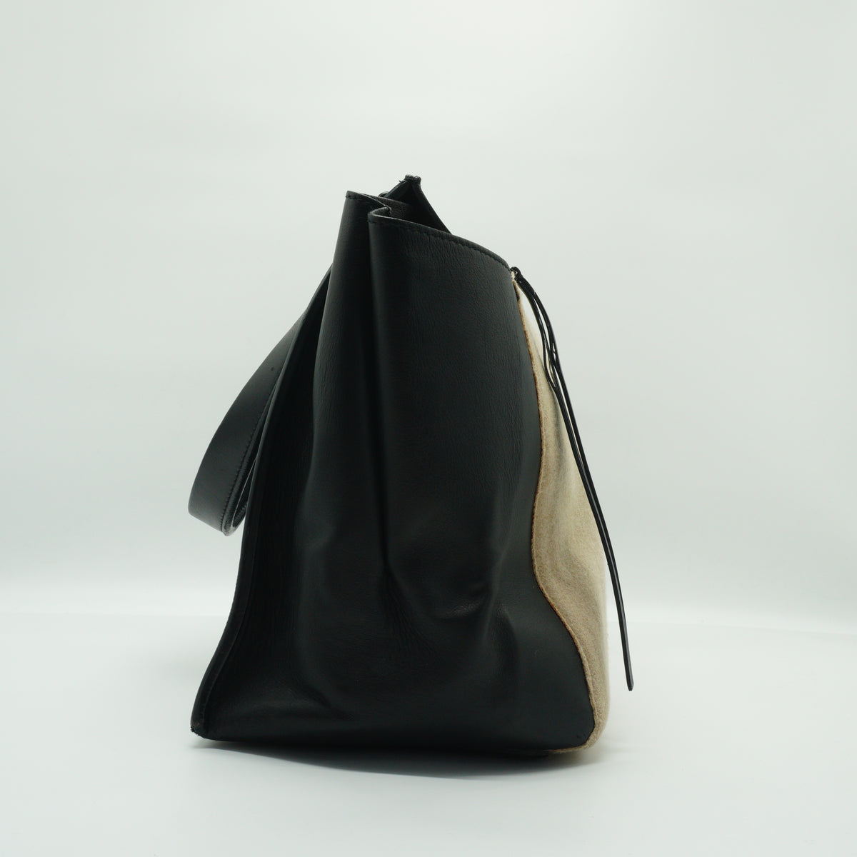 Celine Edge Black and Beige Large Bag SHW