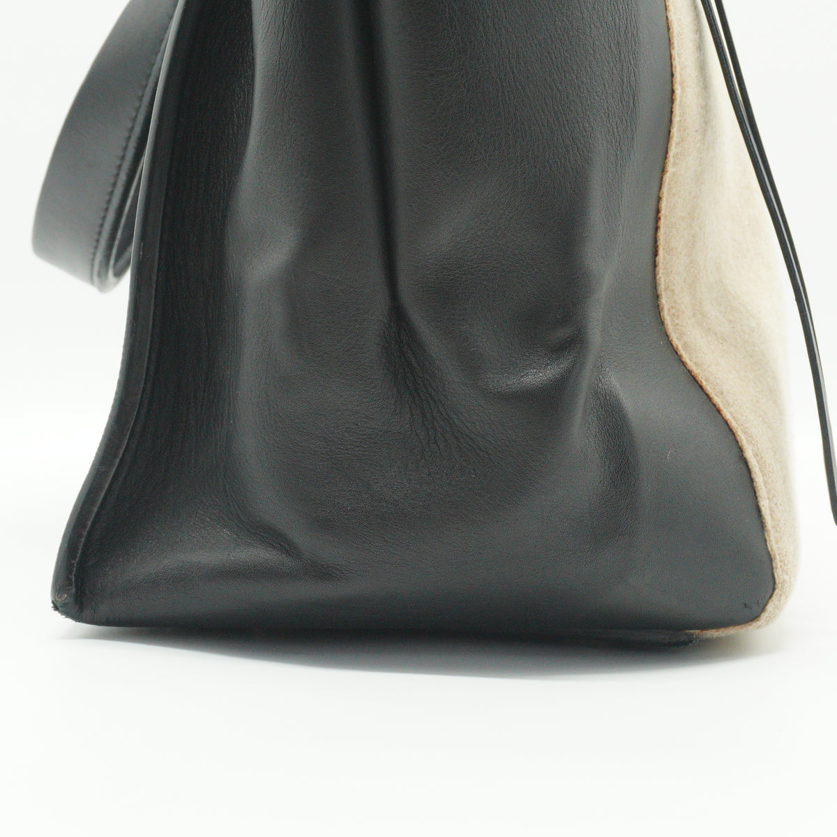 Celine Edge Black and Beige Large Bag SHW