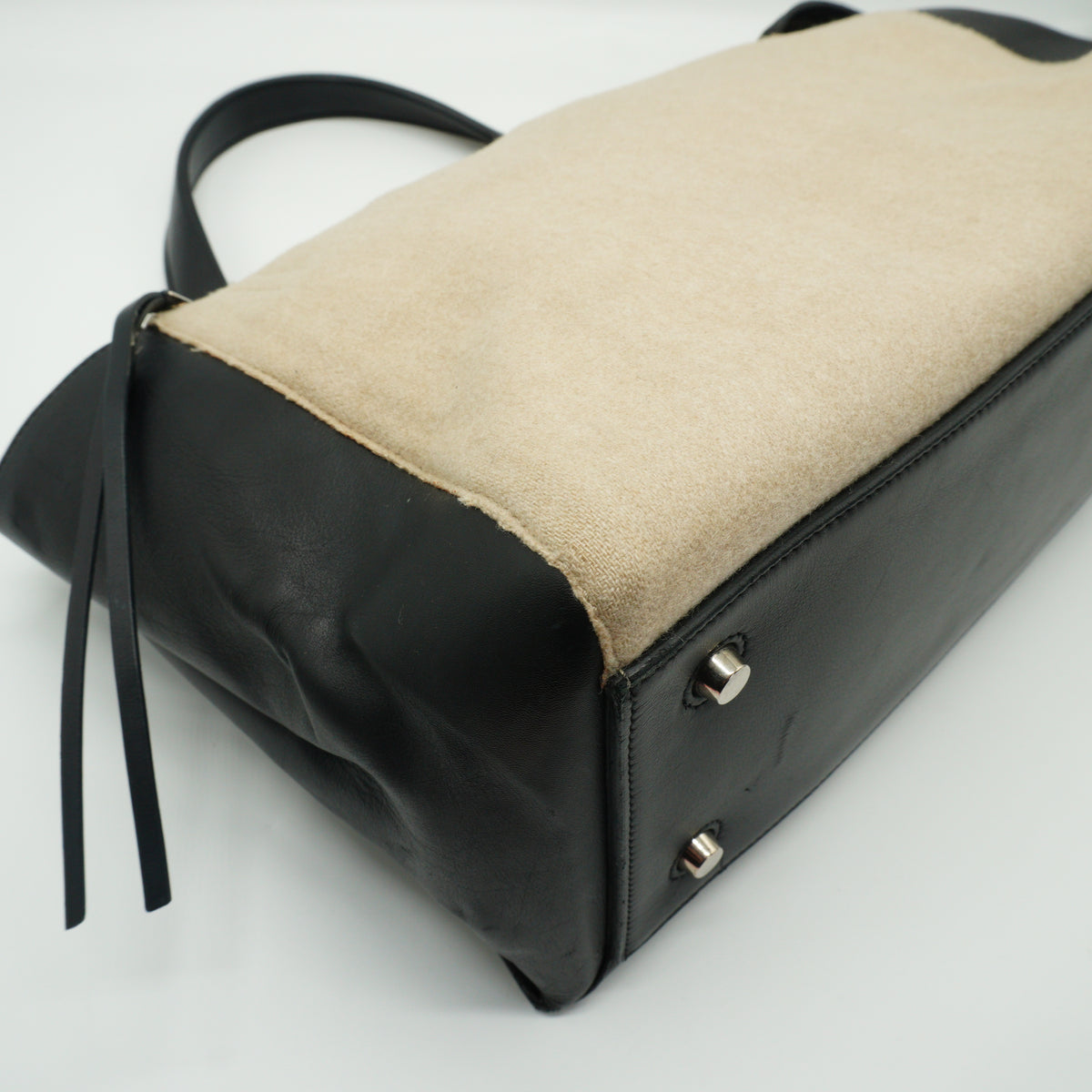 Celine Edge Black and Beige Large Bag SHW
