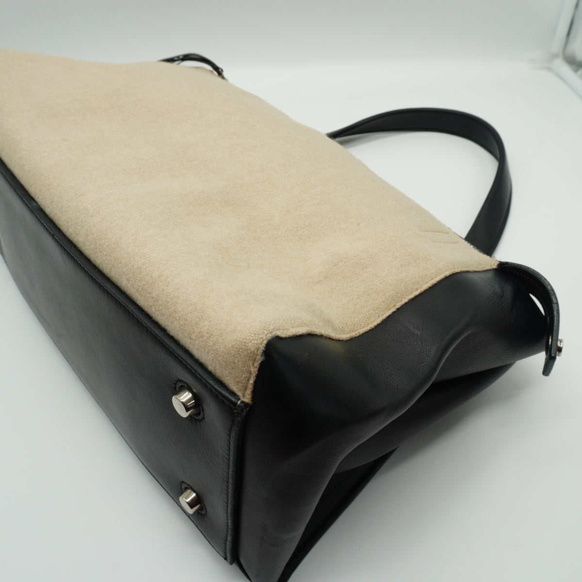 Celine Edge Black and Beige Large Bag SHW