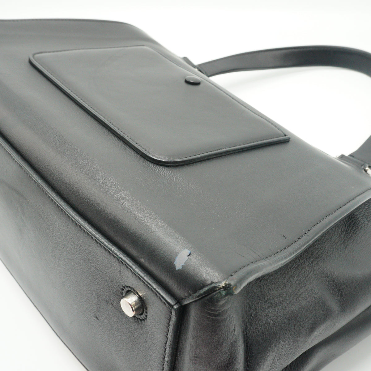 Celine Edge Black and Beige Large Bag SHW