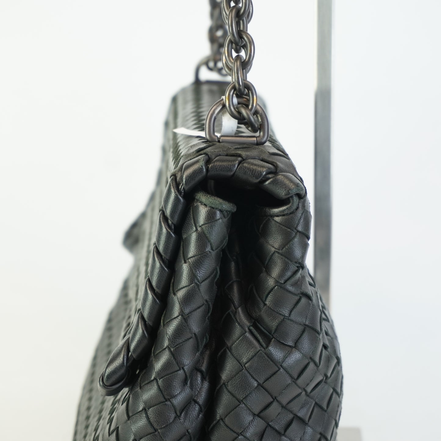 Bottega Veneta Intrecciato Medium Flap Black Bag MHW