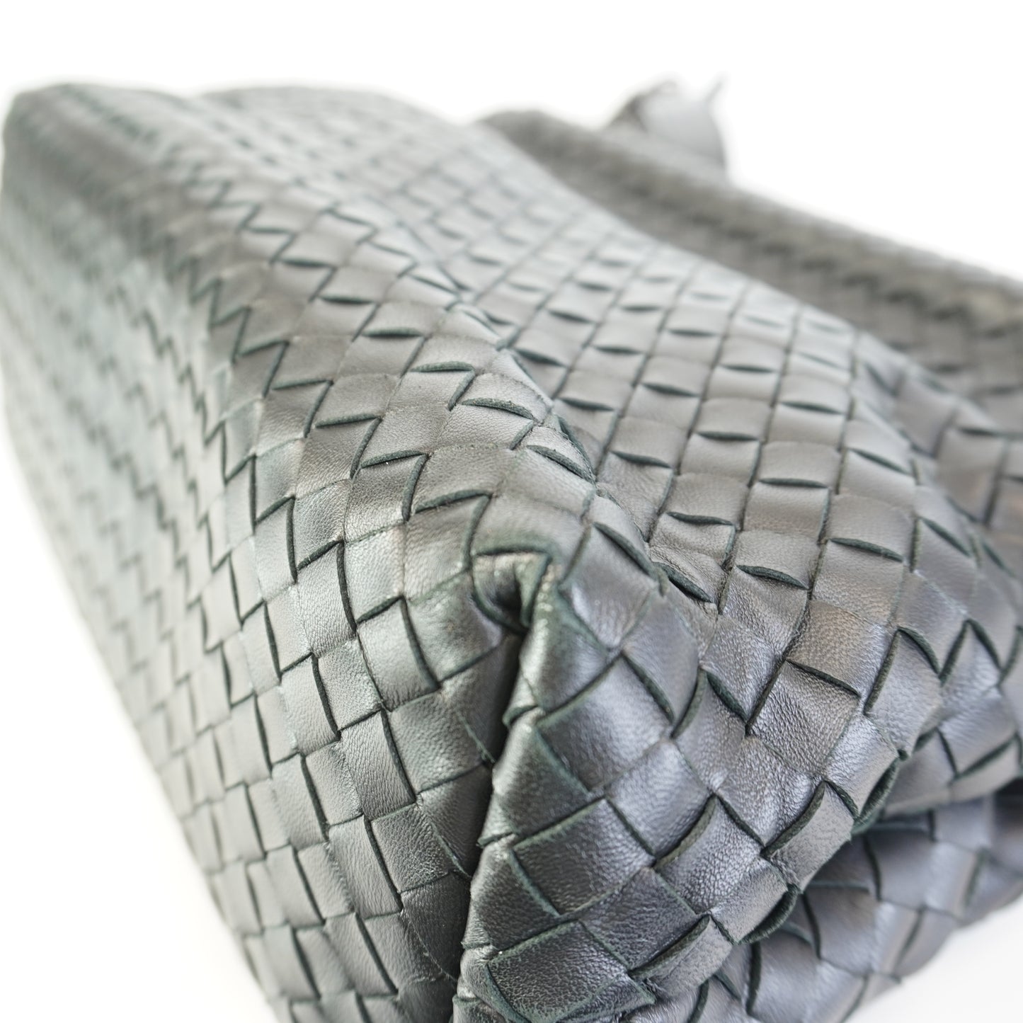 Bottega Veneta Intrecciato Medium Flap Black Bag MHW