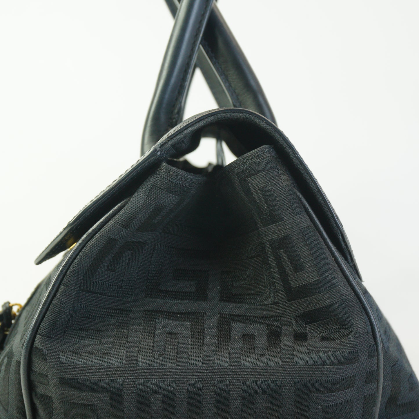 Givenchy Vintage 4G Monogram Tassel Flap Handbag Black Medium GHW