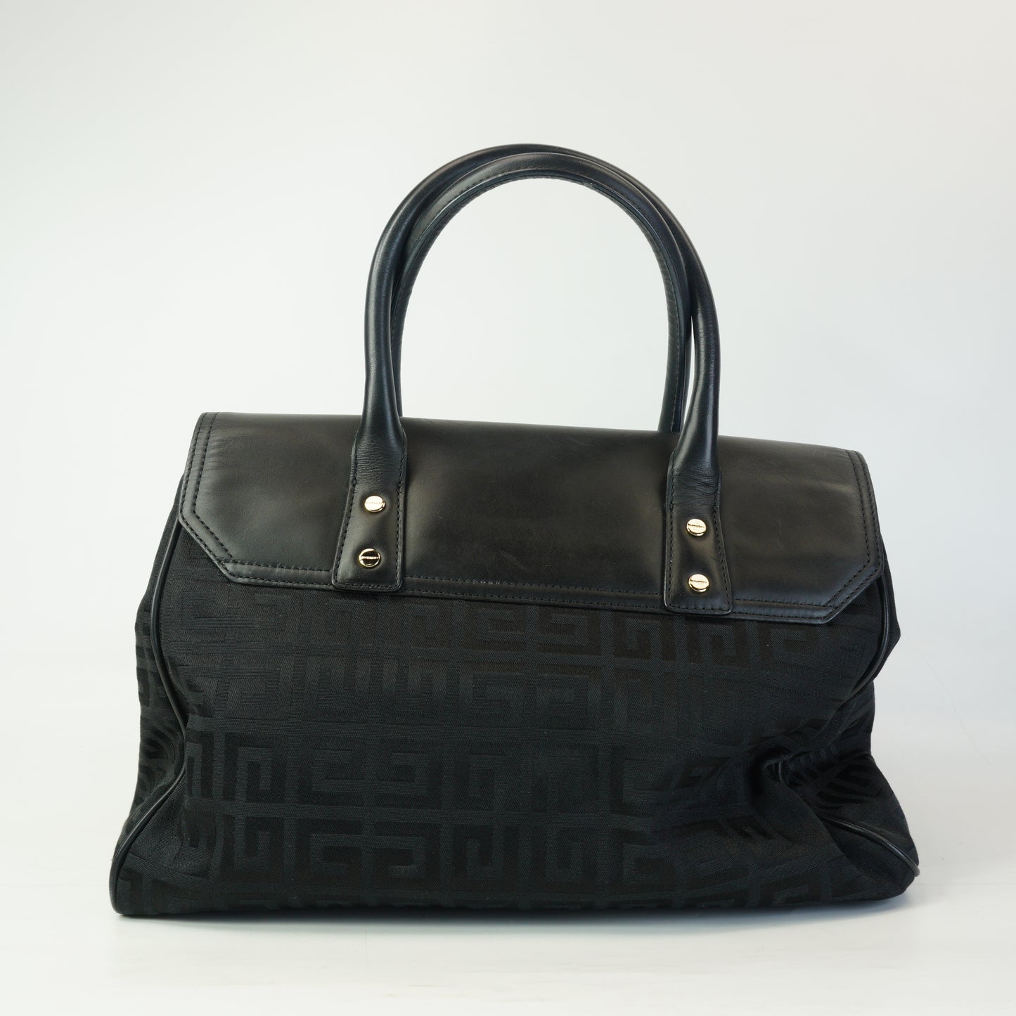 Givenchy Vintage 4G Monogram Tassel Flap Handbag Black Medium GHW