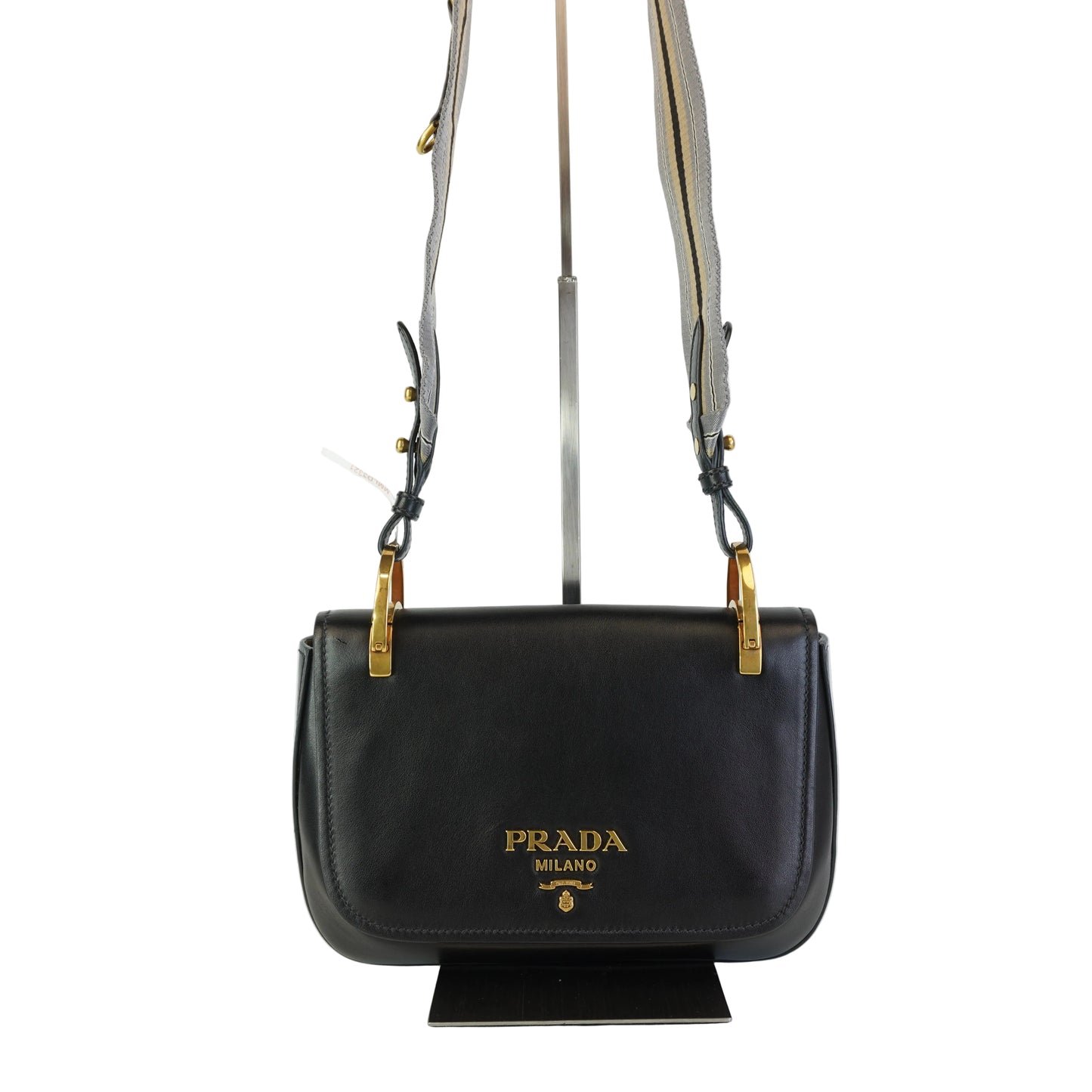 Prada Pionniere Saddle Black Small GHW