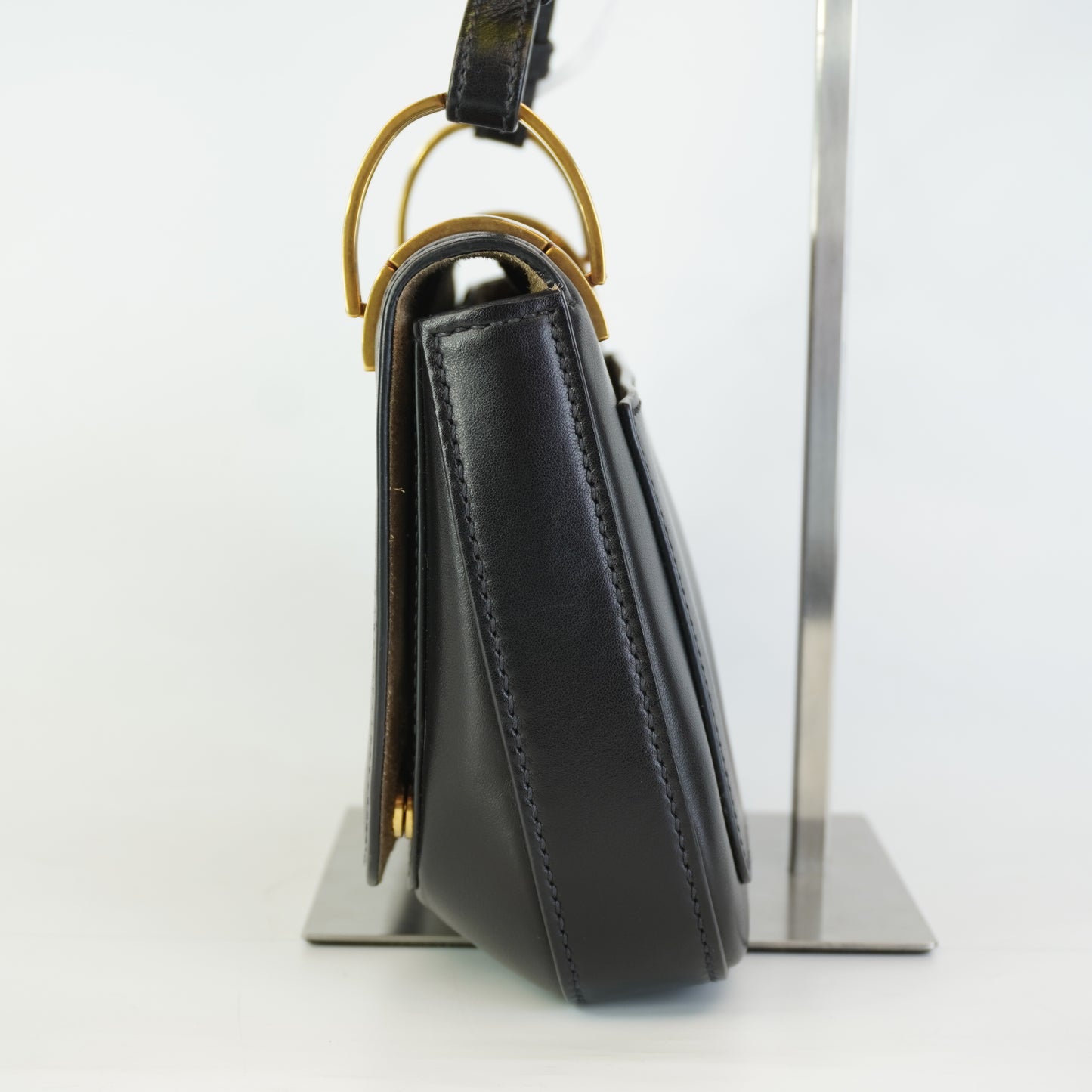 Prada Pionniere Saddle Black Small GHW