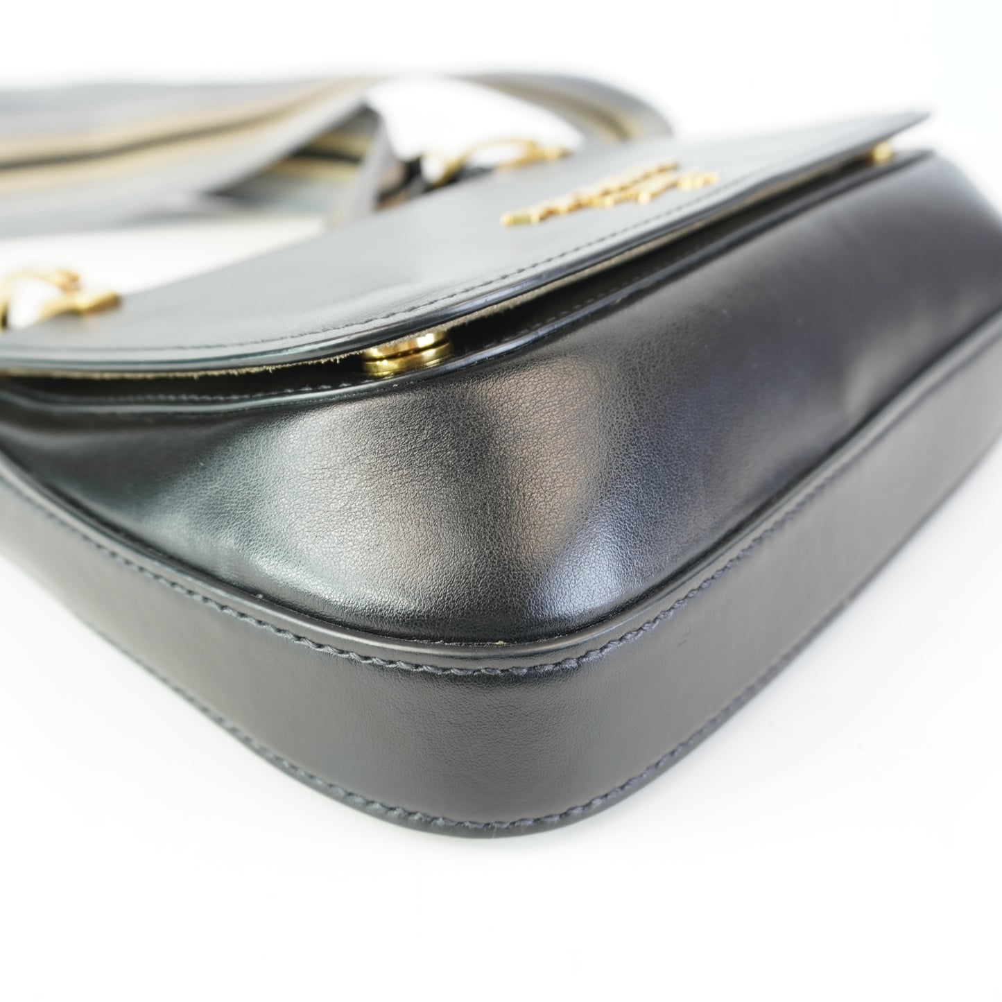 Prada Pionniere Saddle Black Small GHW