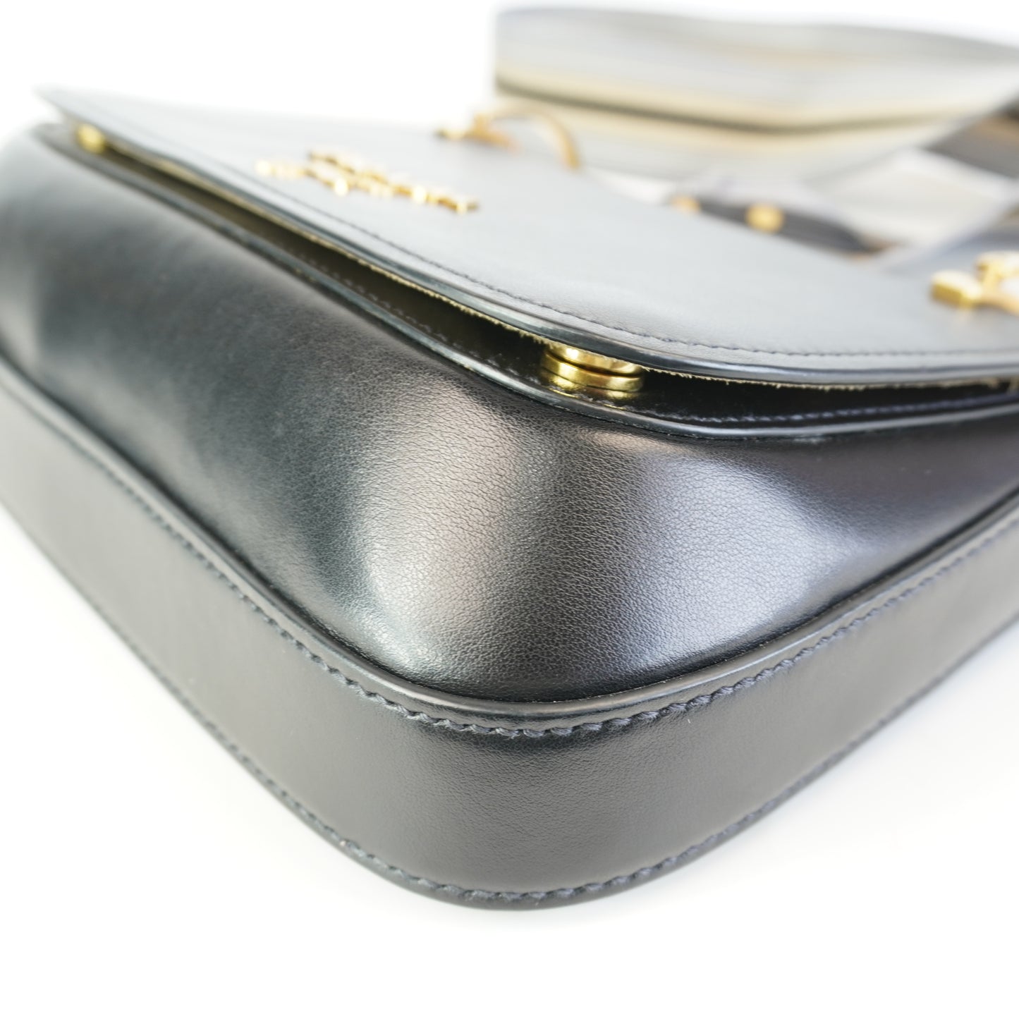 Prada Pionniere Saddle Black Small GHW