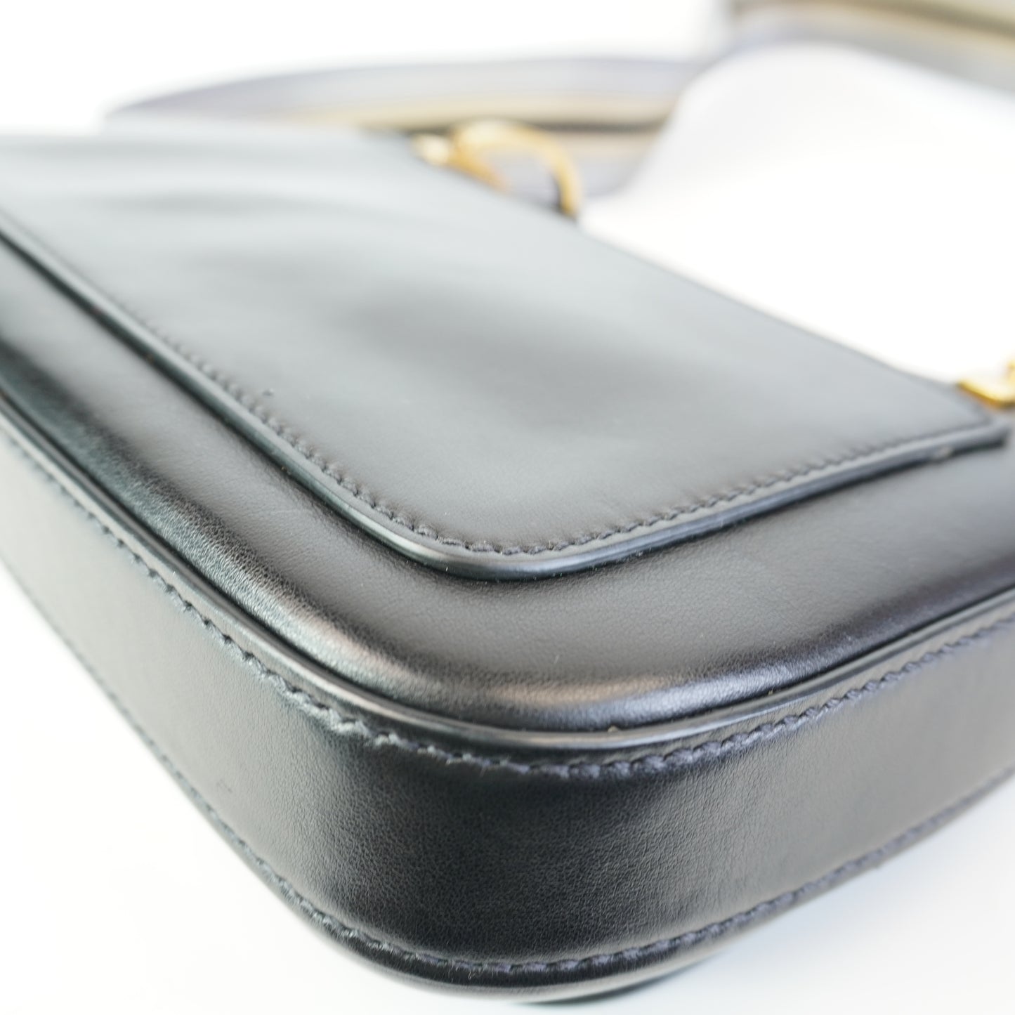 Prada Pionniere Saddle Black Small GHW