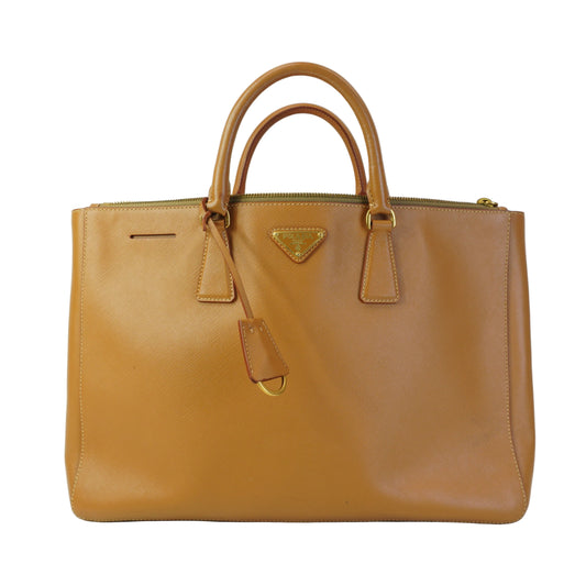 Prada Galleria Large Saffiano Leather Bag Caramel GHW